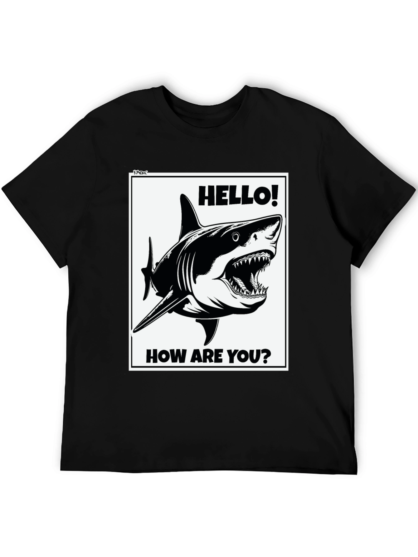 Shark Hello! How Are You? Graphic Tee