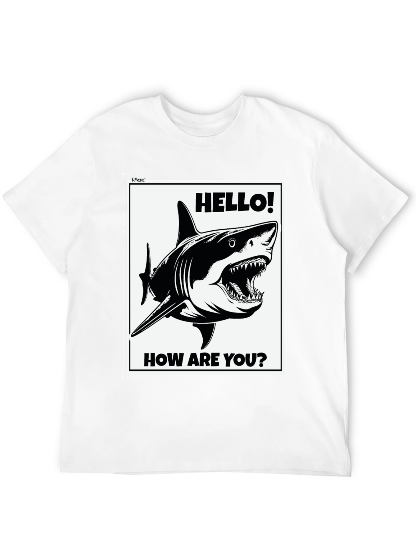 Shark Hello! How Are You? Graphic Tee