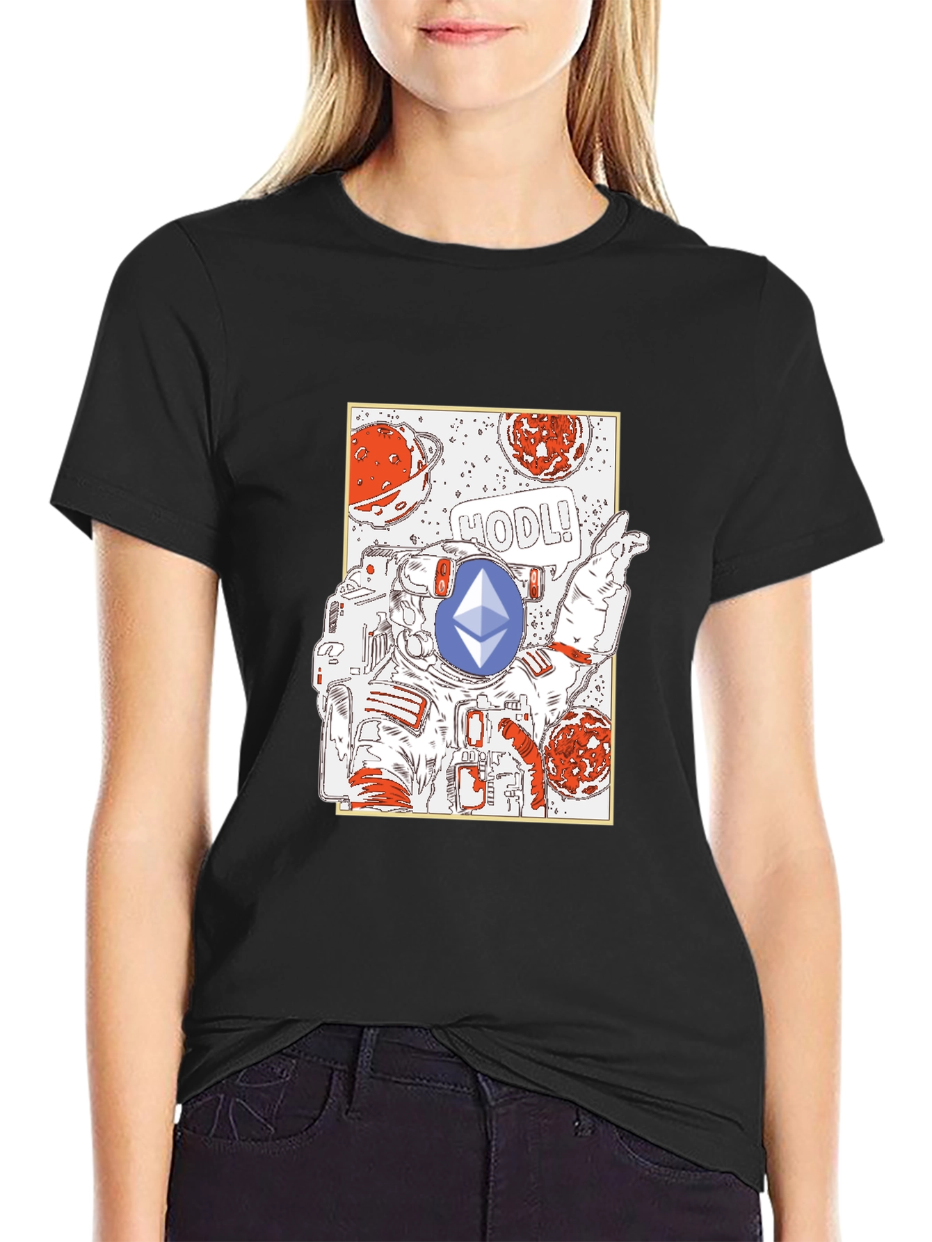 Ethereum HODL Astronaut Graphic Tee