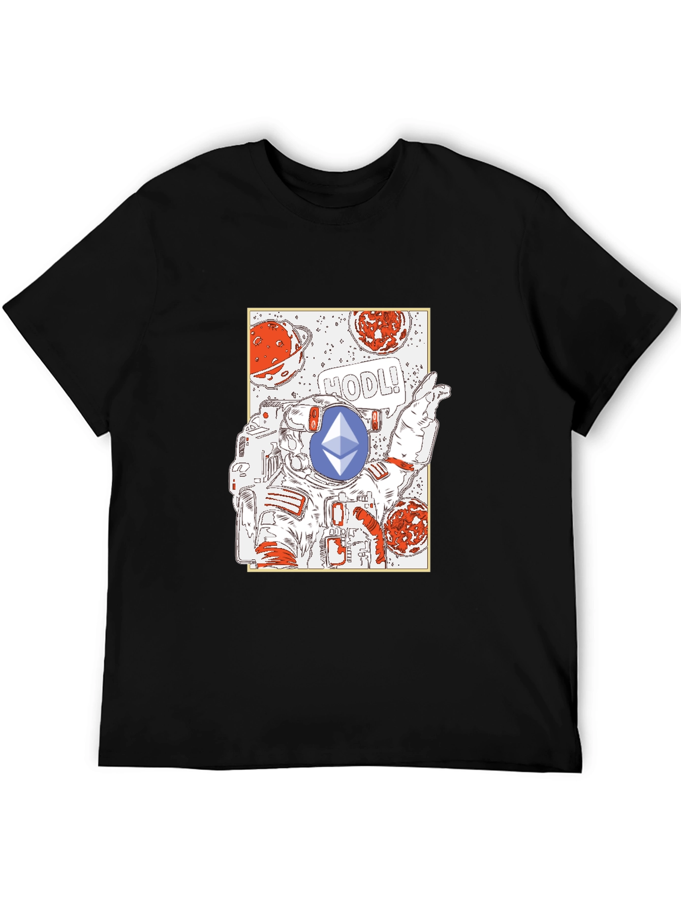 Ethereum HODL Astronaut Graphic Tee