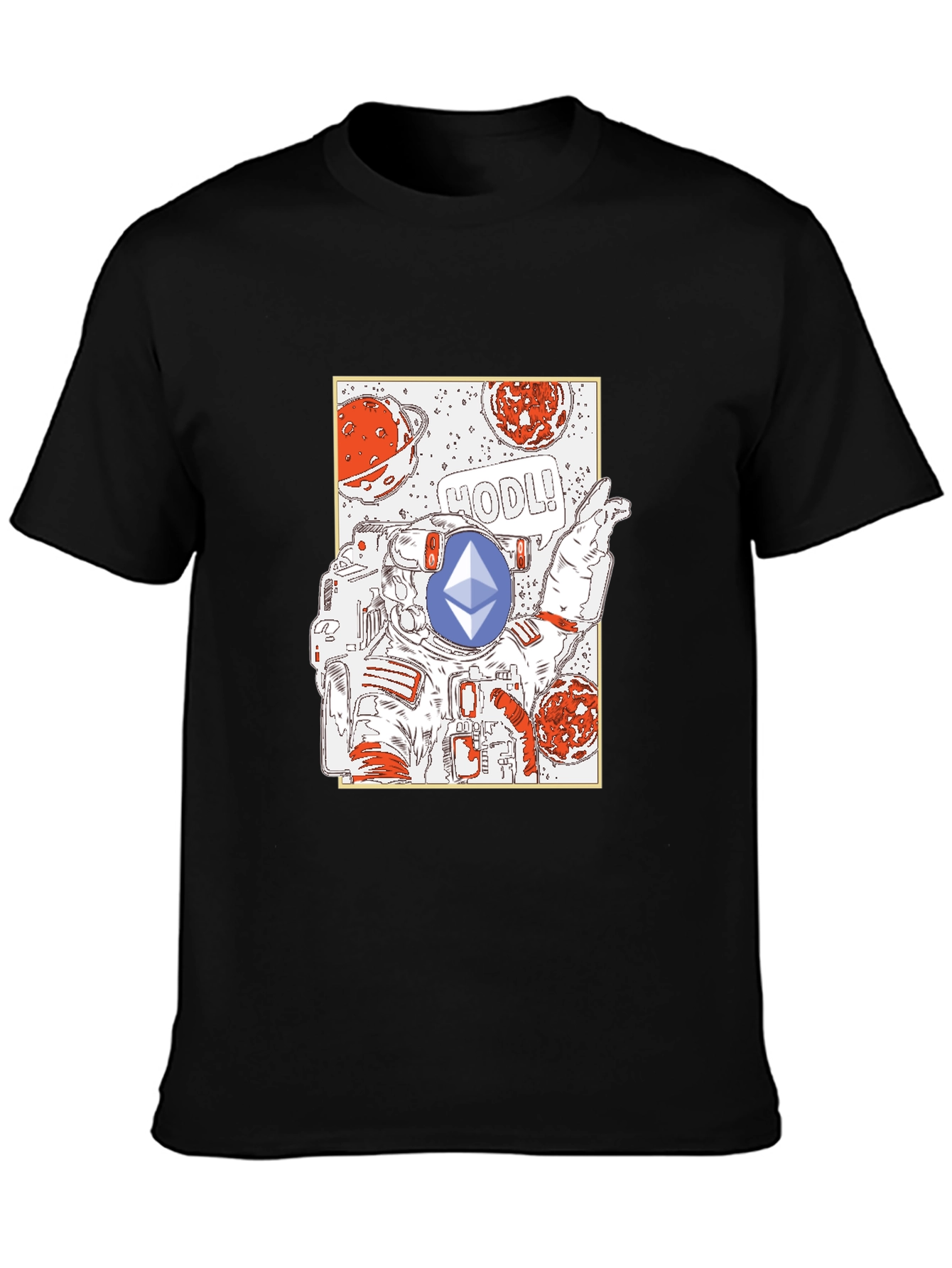 Ethereum HODL Astronaut Graphic Tee