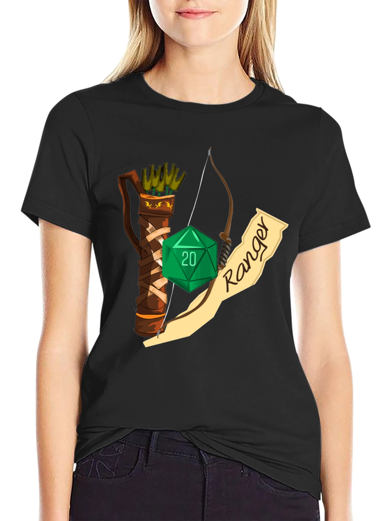 D&D Ranger T-Shirt: Dice Bow and Arrows!