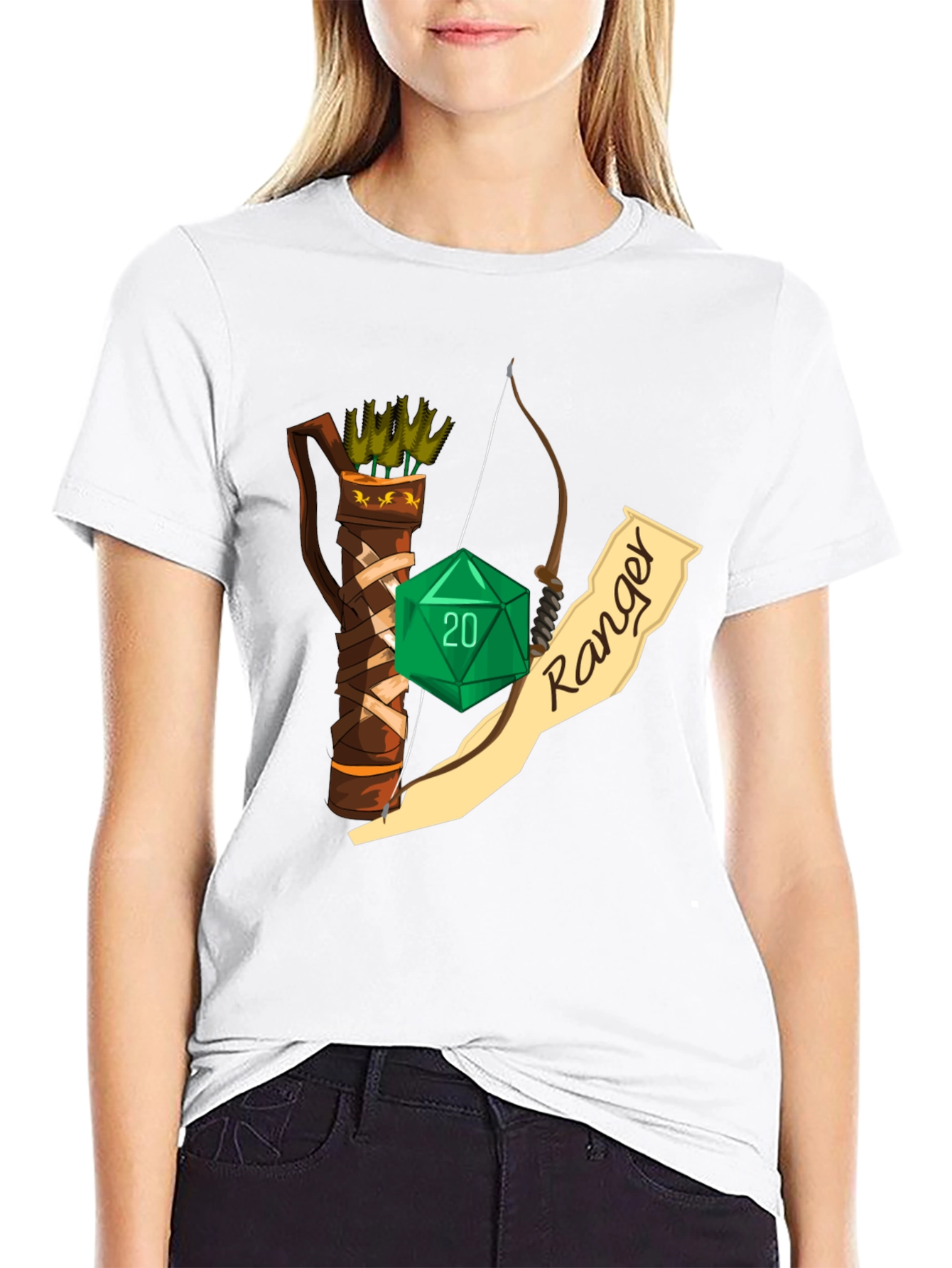 D&D Ranger T-Shirt: Dice Bow and Arrows!