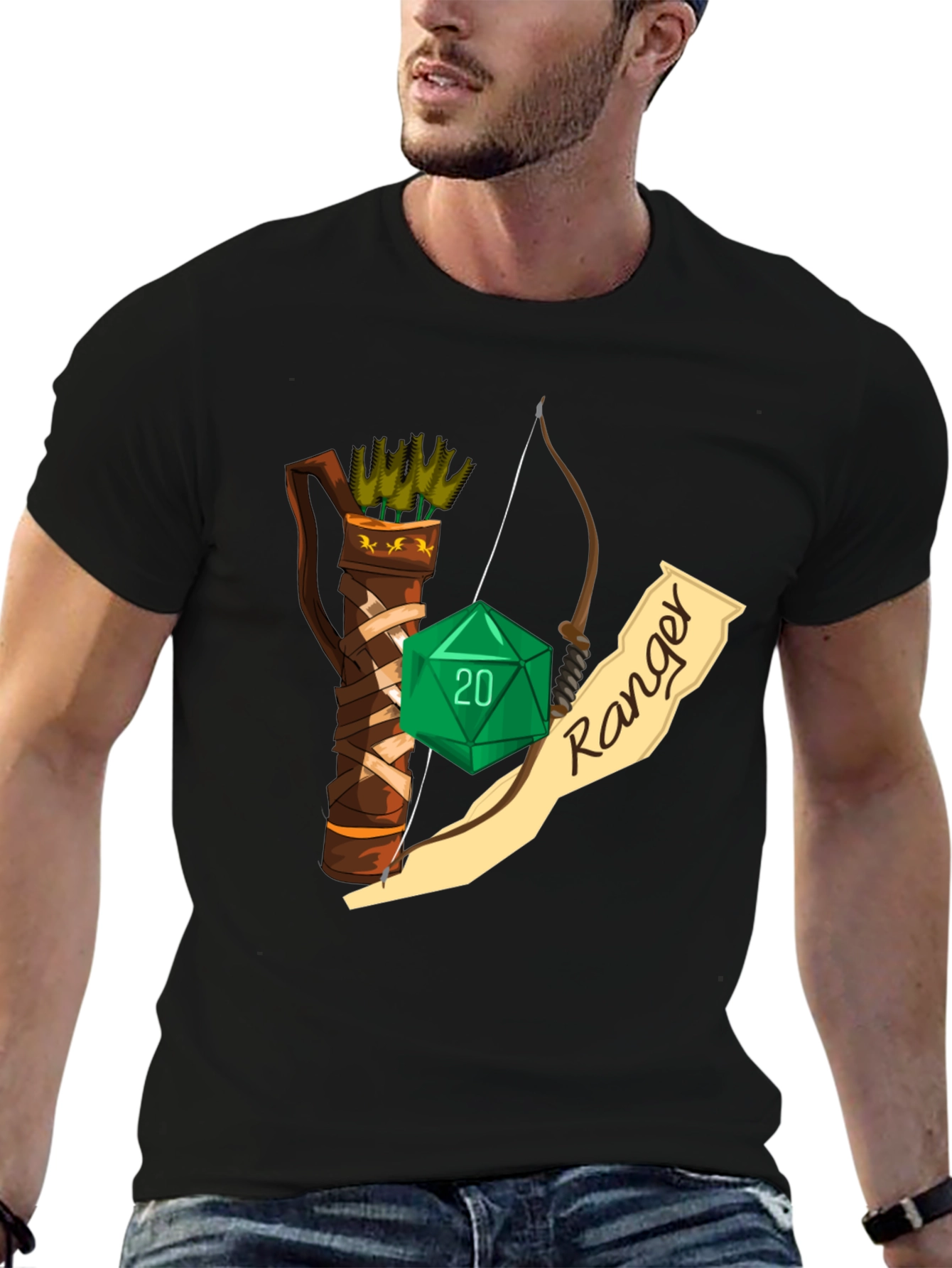 D&D Ranger T-Shirt: Dice Bow and Arrows!