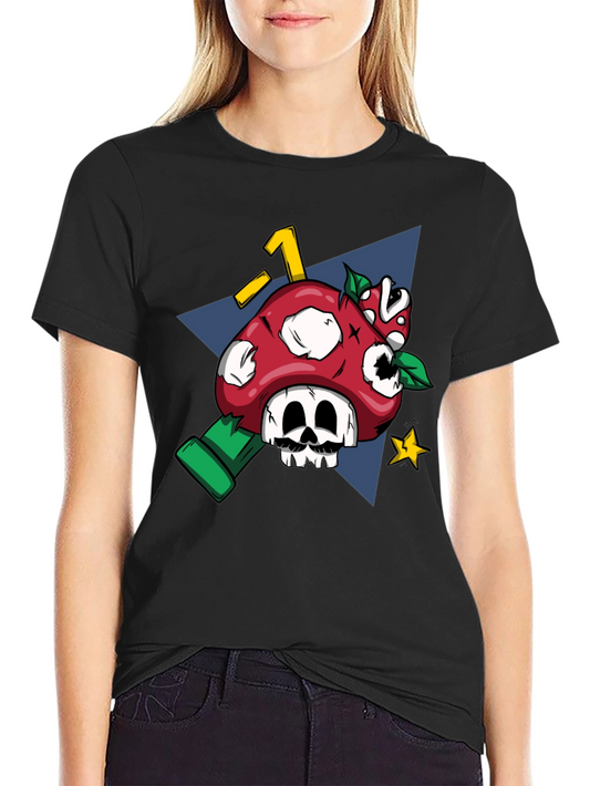 Mario Mushroom Skull Graphic Tee