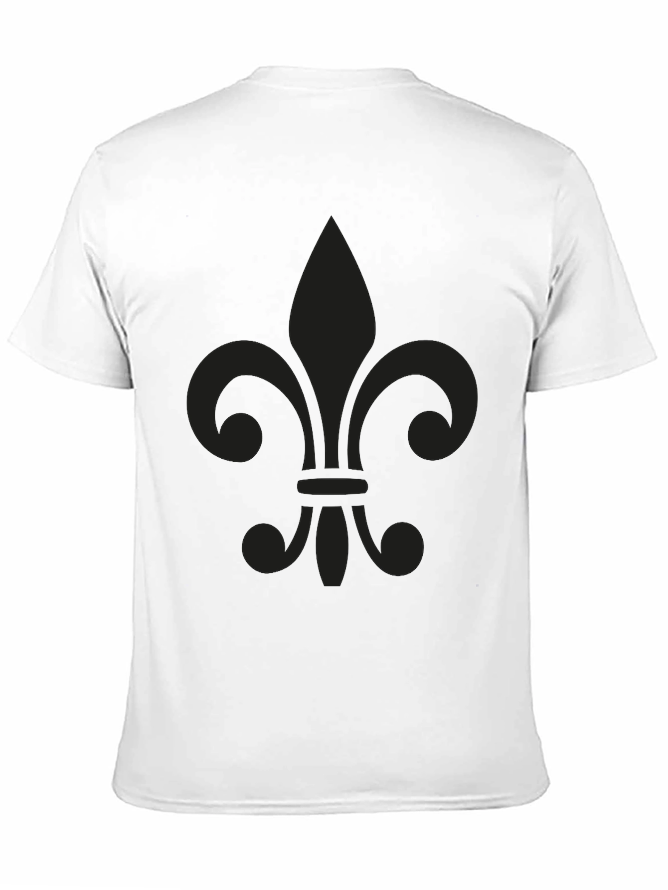 Mens Black Fleur-de-lis Graphic Tee