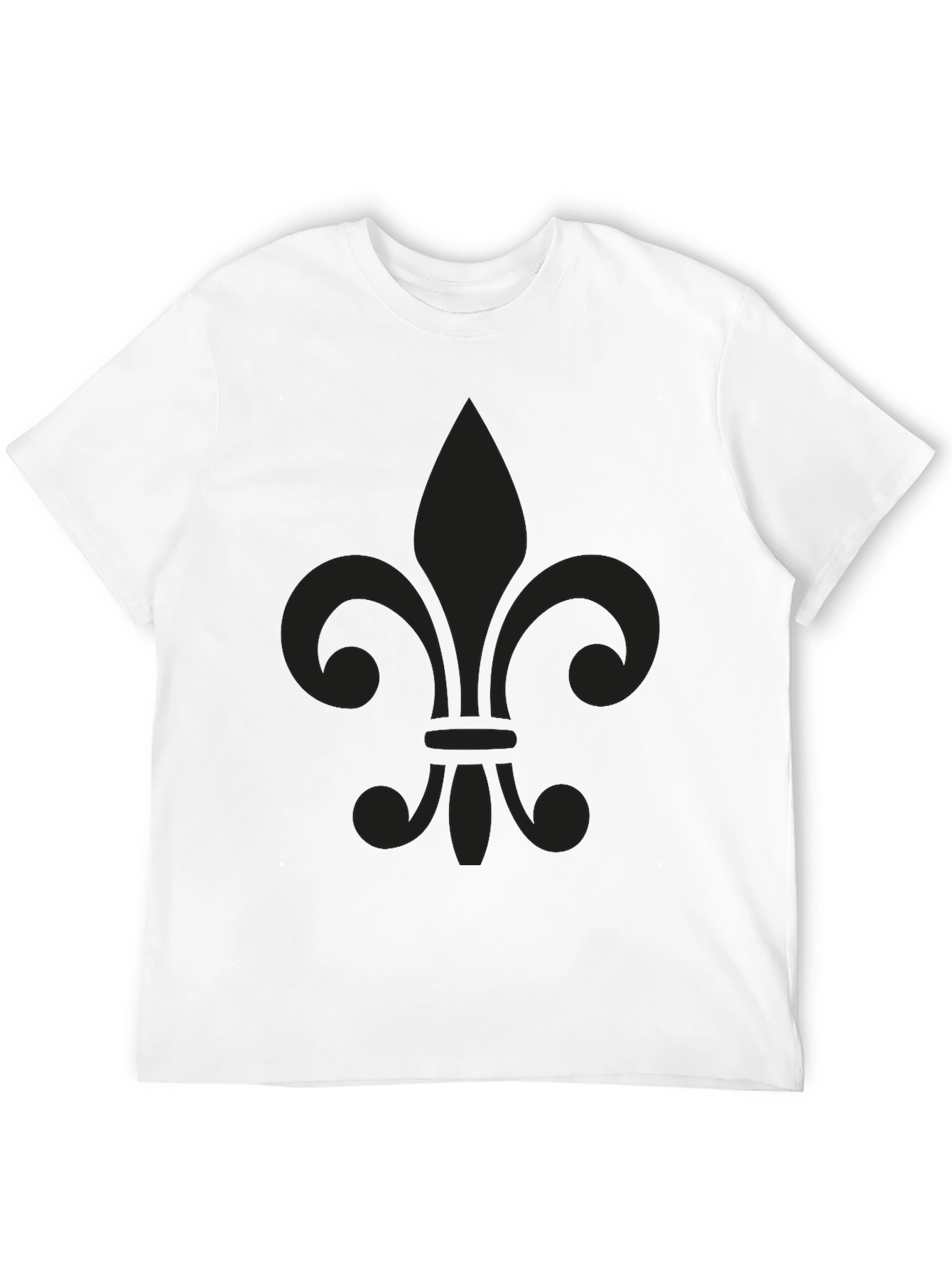 Mens Black Fleur-de-lis Graphic Tee