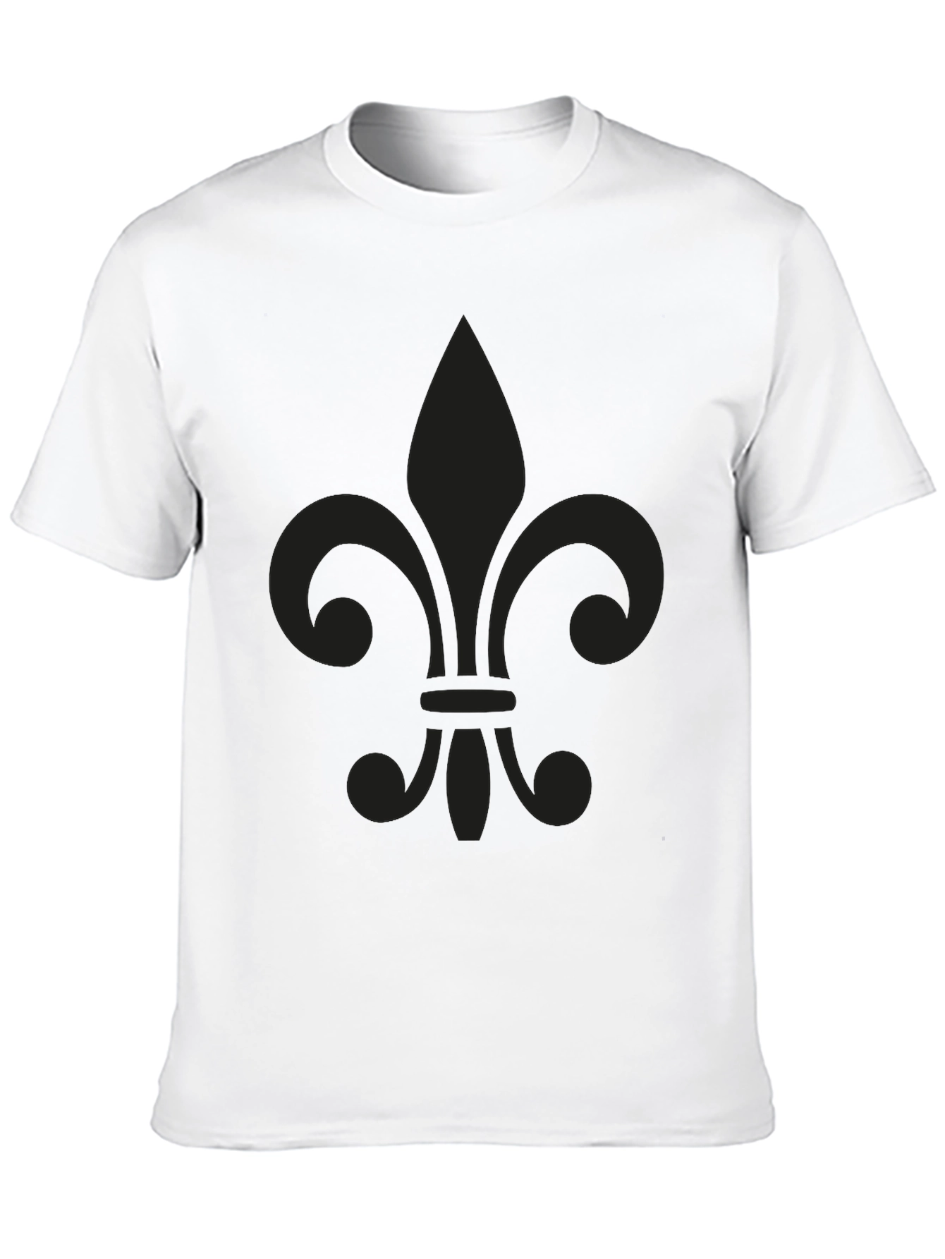 Mens Black Fleur-de-lis Graphic Tee