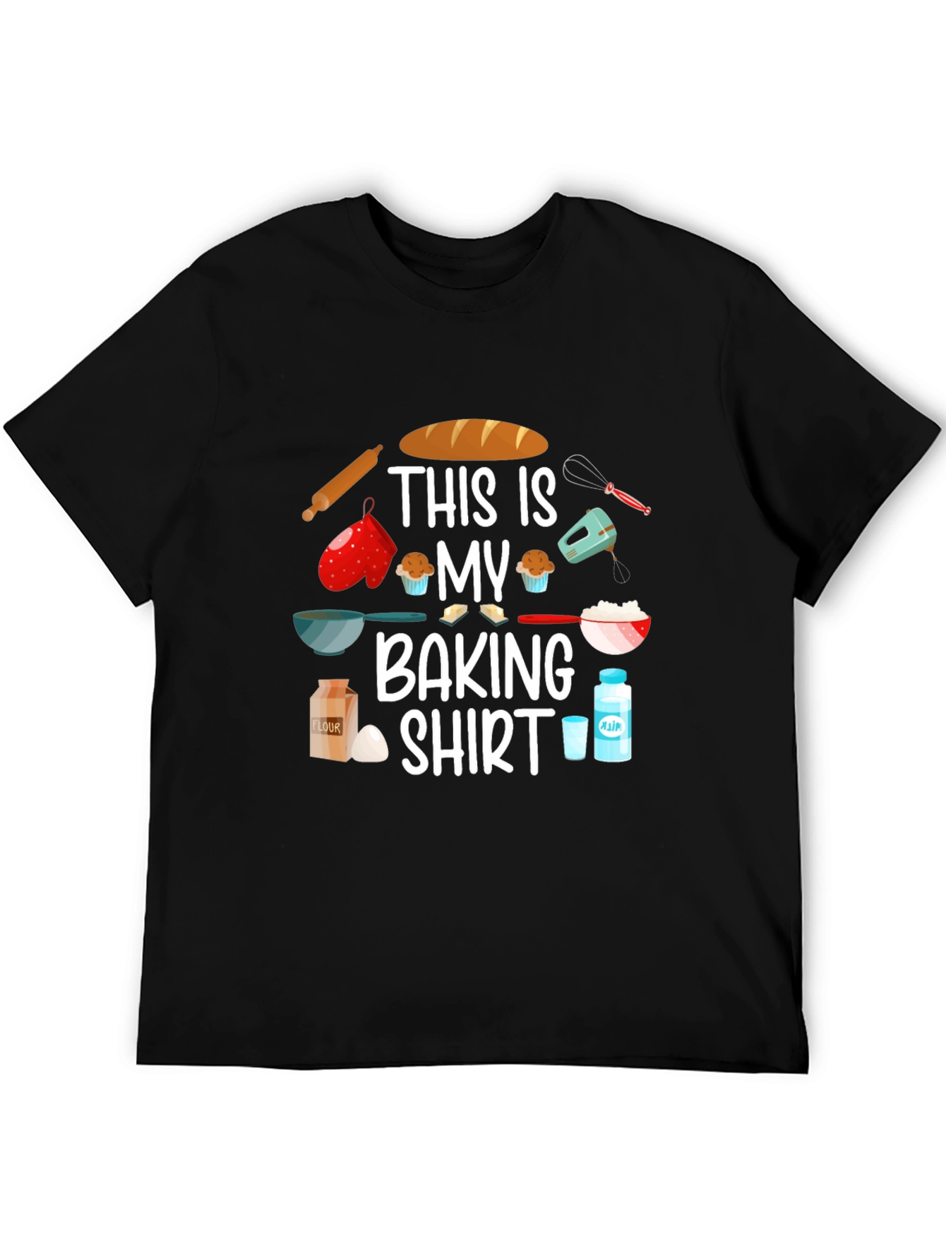 This Is My Baking Shirt - Black Cotton Tee
