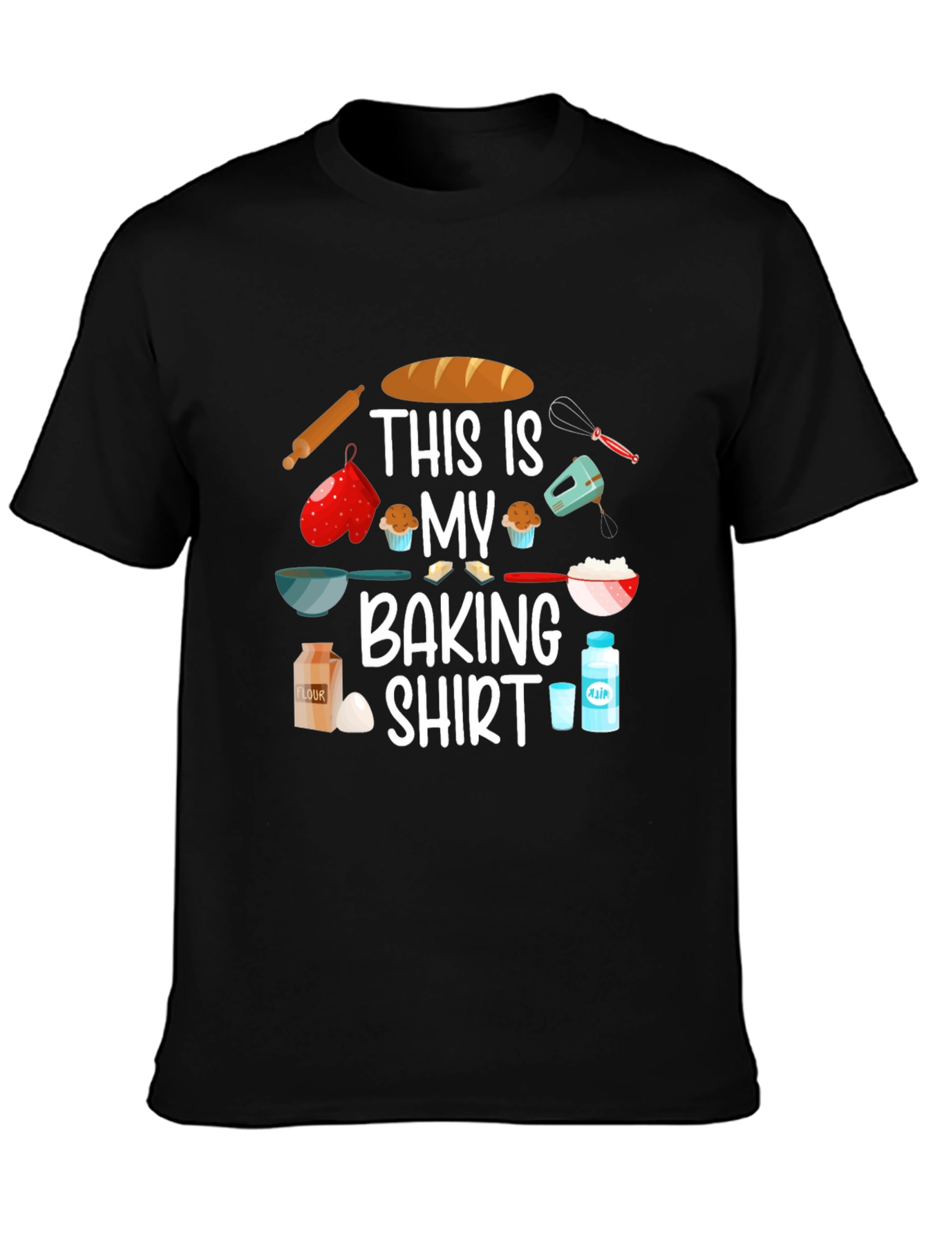 This Is My Baking Shirt - Black Cotton Tee
