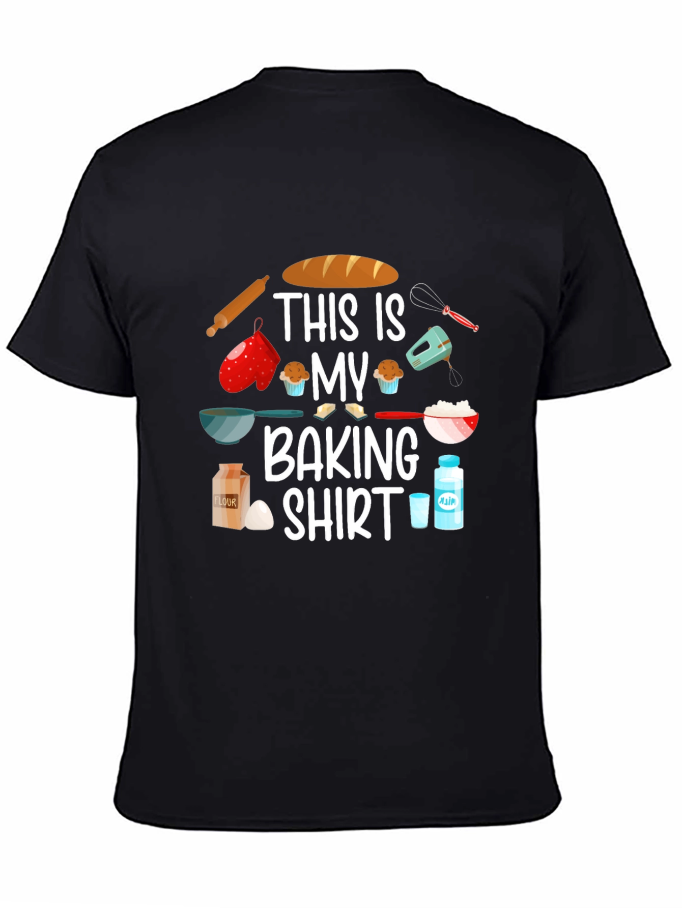 This Is My Baking Shirt - Black Cotton Tee