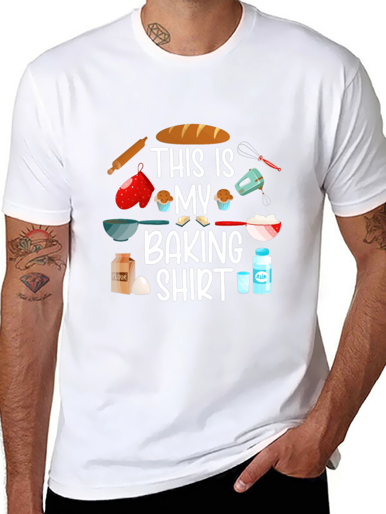 This Is My Baking Shirt - Black Cotton Tee
