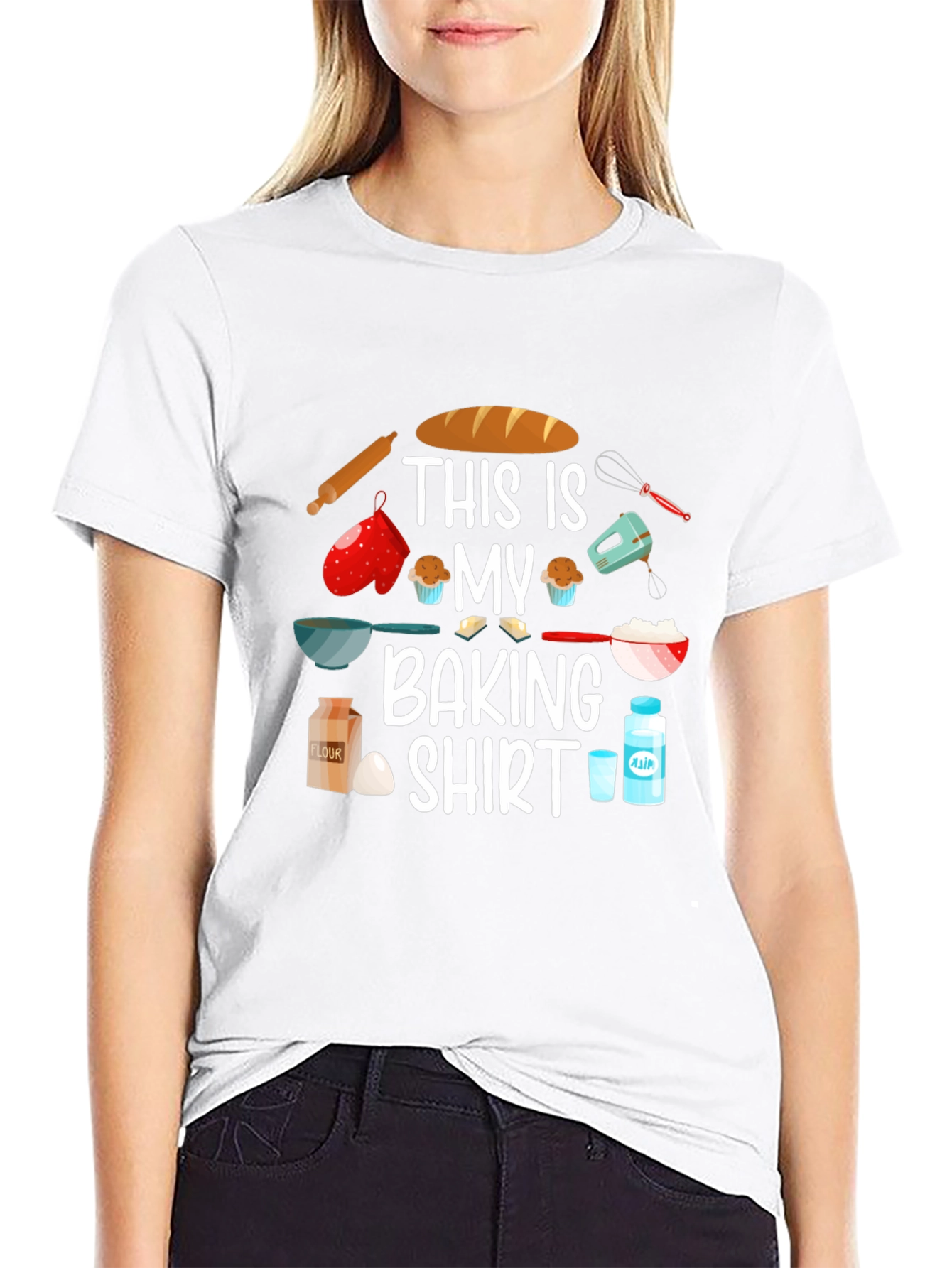 This Is My Baking Shirt - Black Cotton Tee