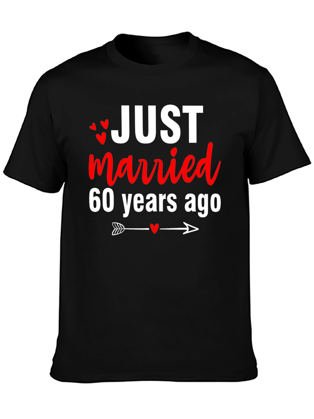 Just Married 60 Years Ago Anniversary T-Shirt