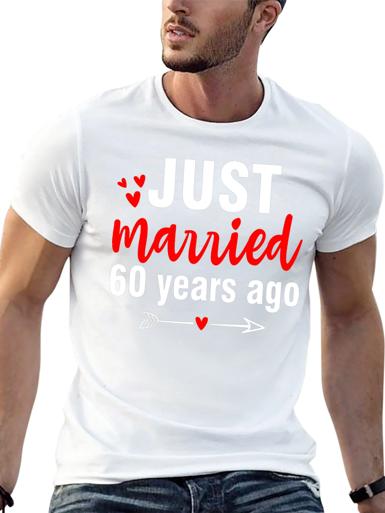 Just Married 60 Years Ago Anniversary T-Shirt