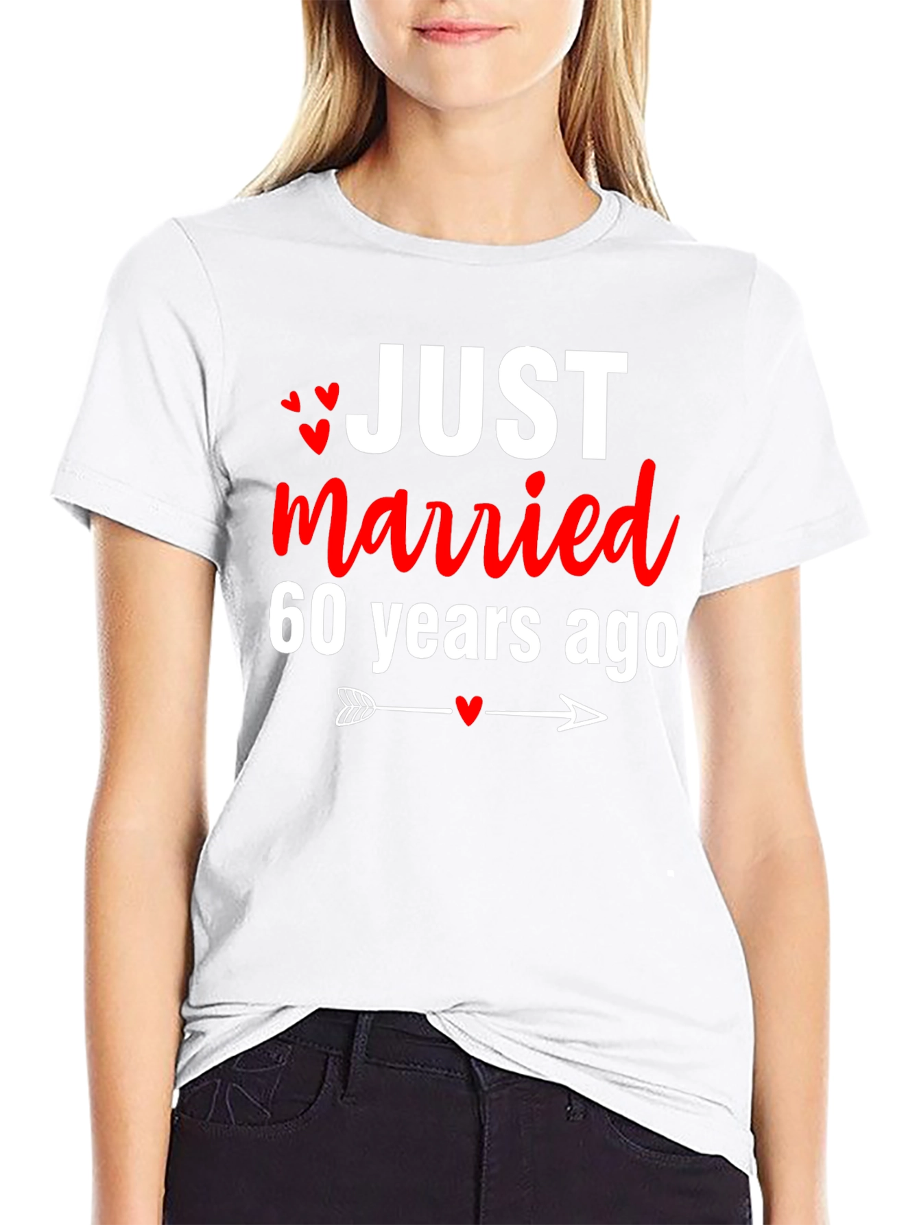 Just Married 60 Years Ago Anniversary T-Shirt