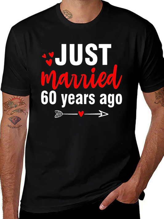 Just Married 60 Years Ago Anniversary T-Shirt