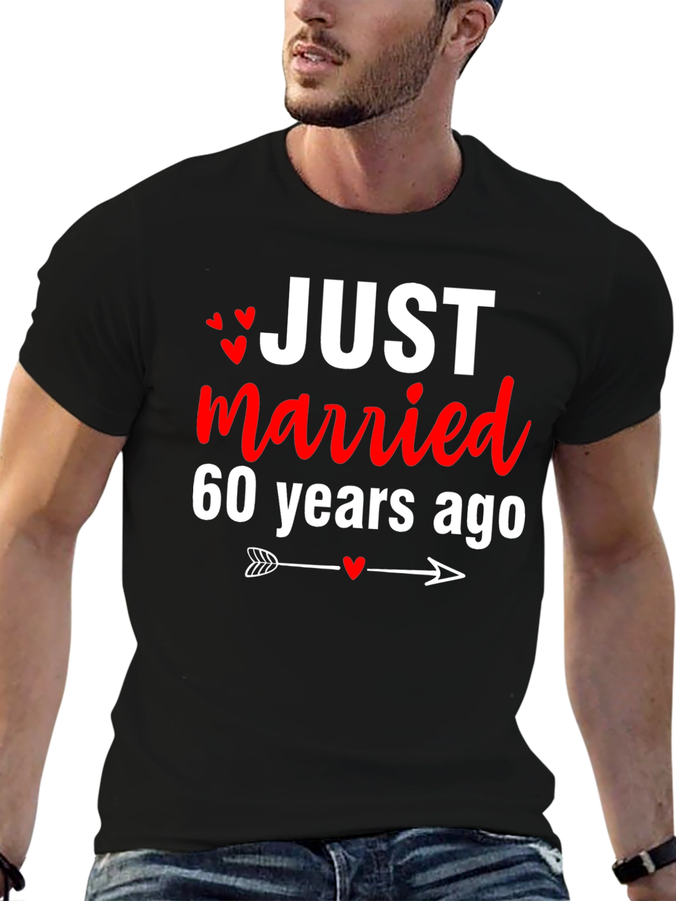 Just Married 60 Years Ago Anniversary T-Shirt