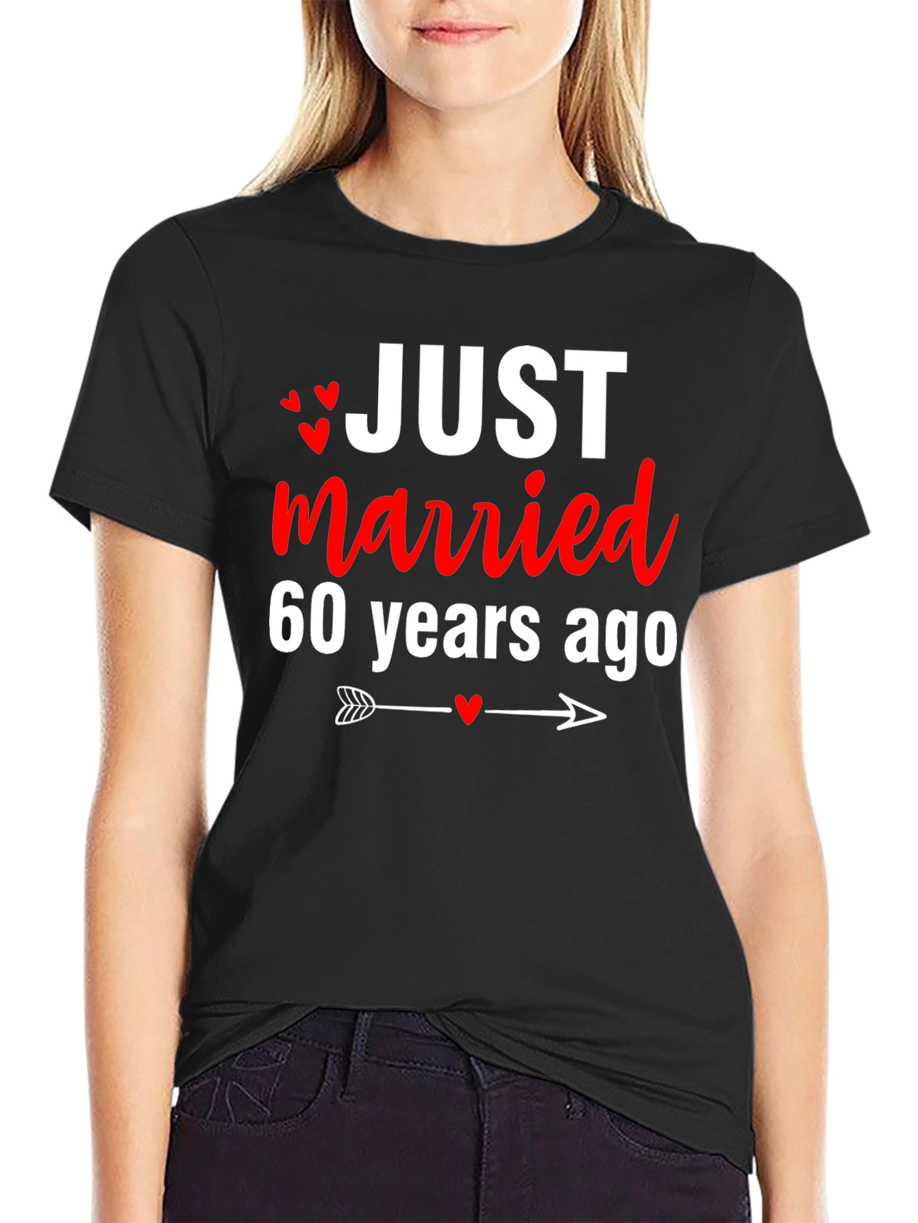 Just Married 60 Years Ago Anniversary T-Shirt