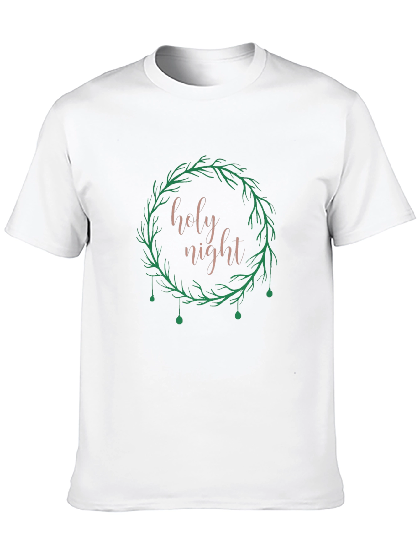 Holy Night Wreath Graphic Tee - Black