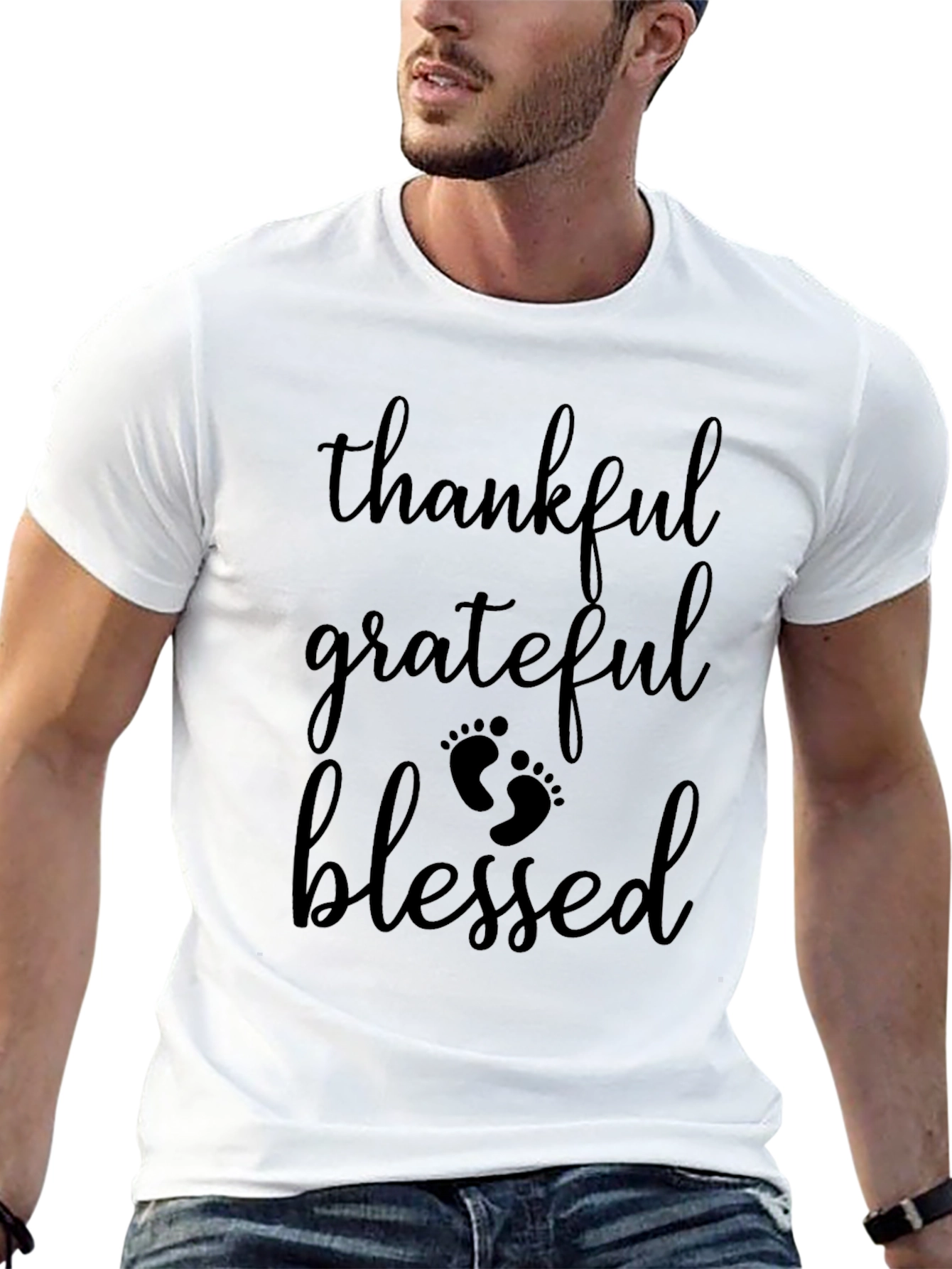 Thankful Grateful Blessed Graphic T-Shirt