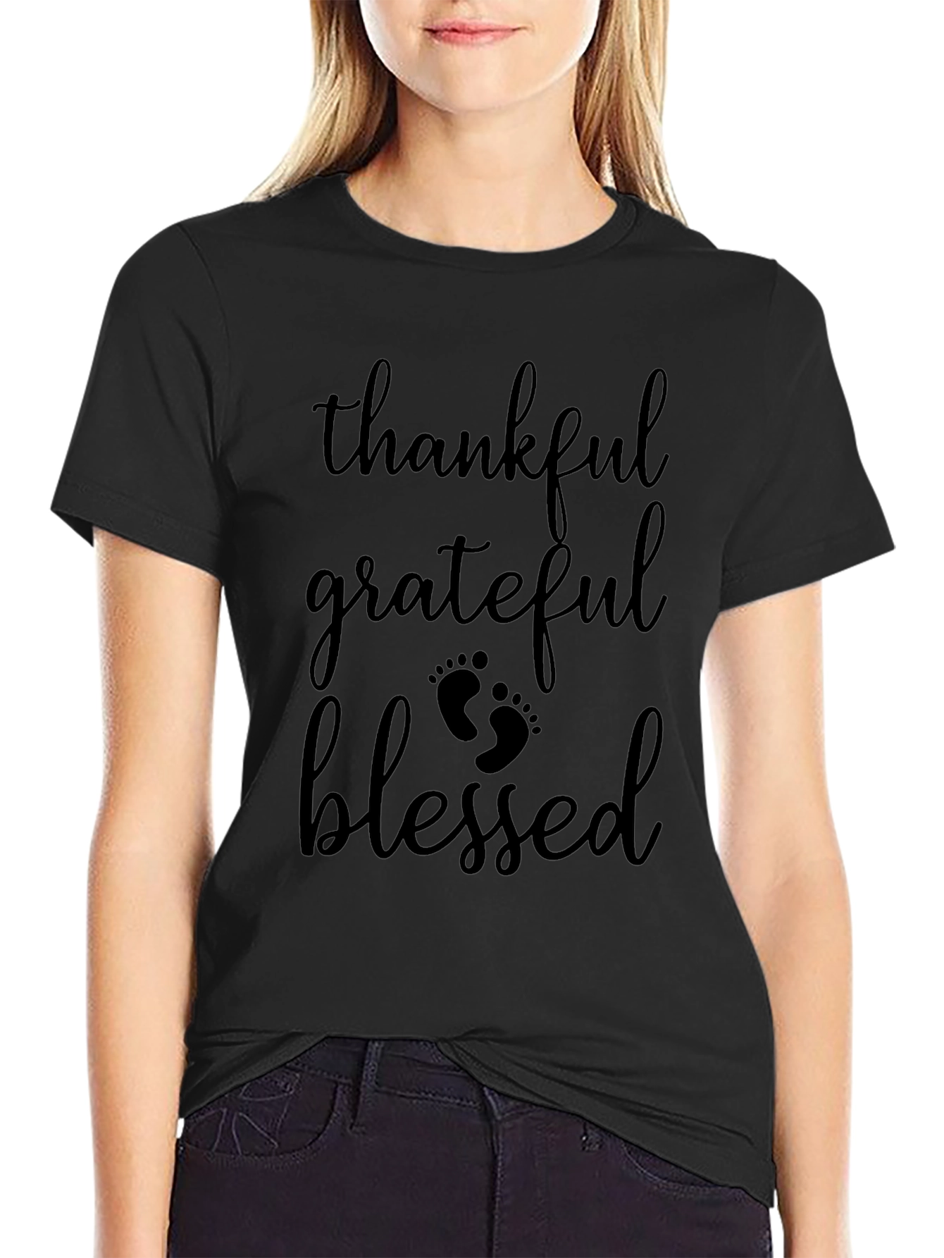 Thankful Grateful Blessed Graphic T-Shirt