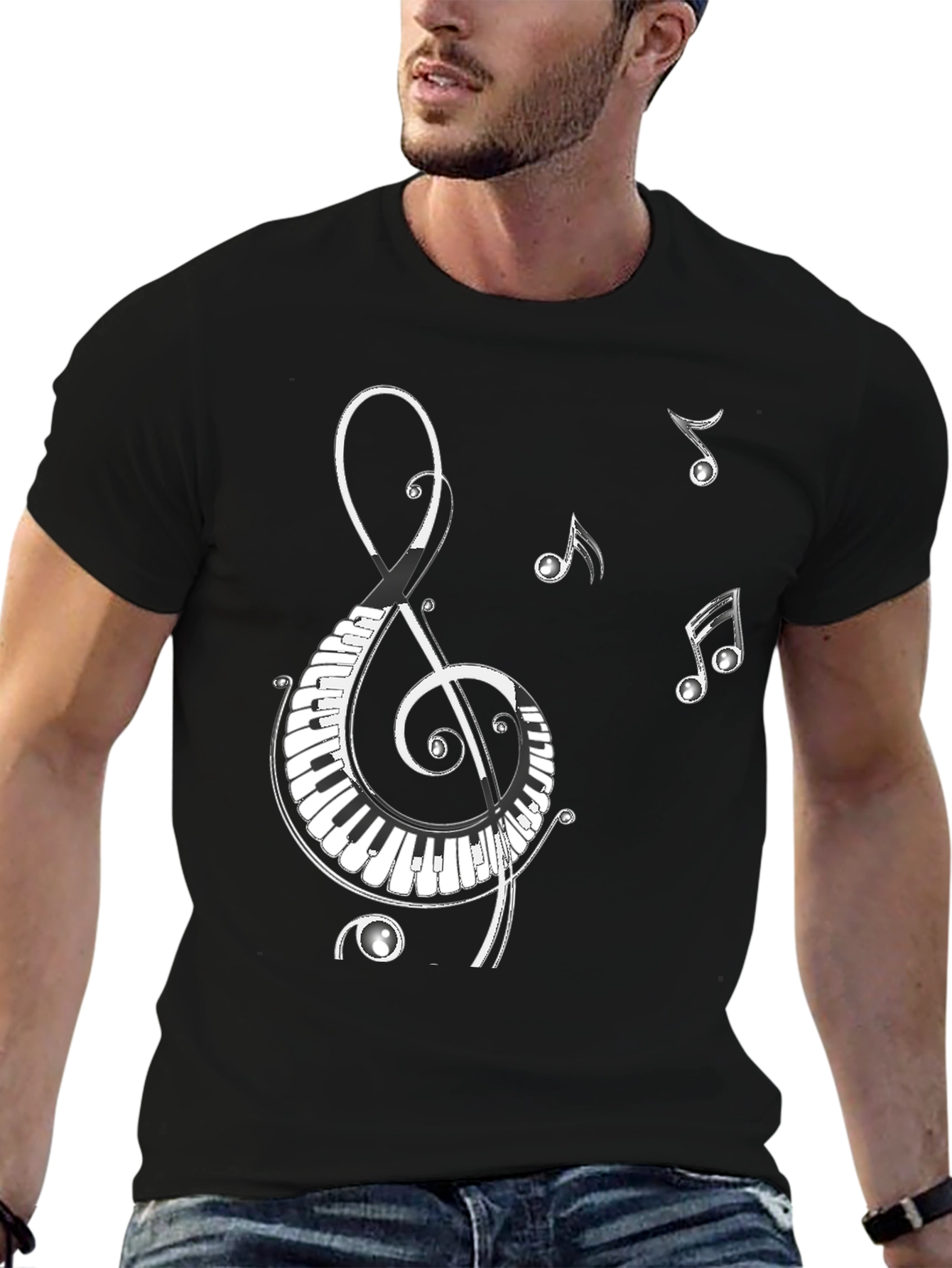 Musical Clef & Keyboard T-Shirt