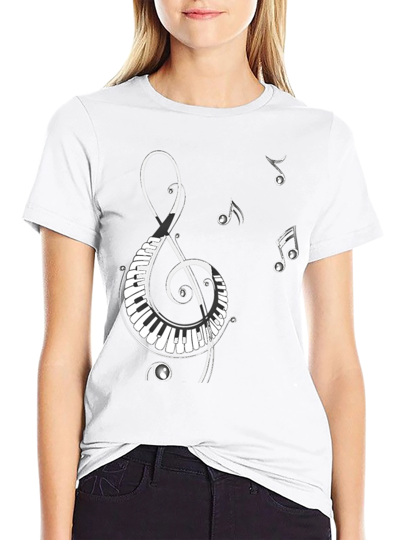 Musical Clef & Keyboard T-Shirt