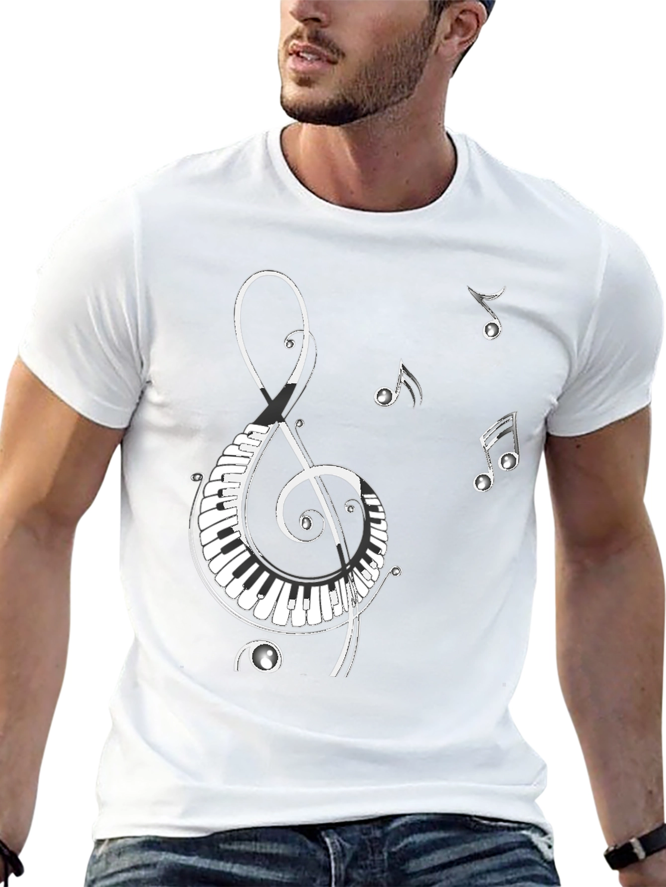 Musical Clef & Keyboard T-Shirt