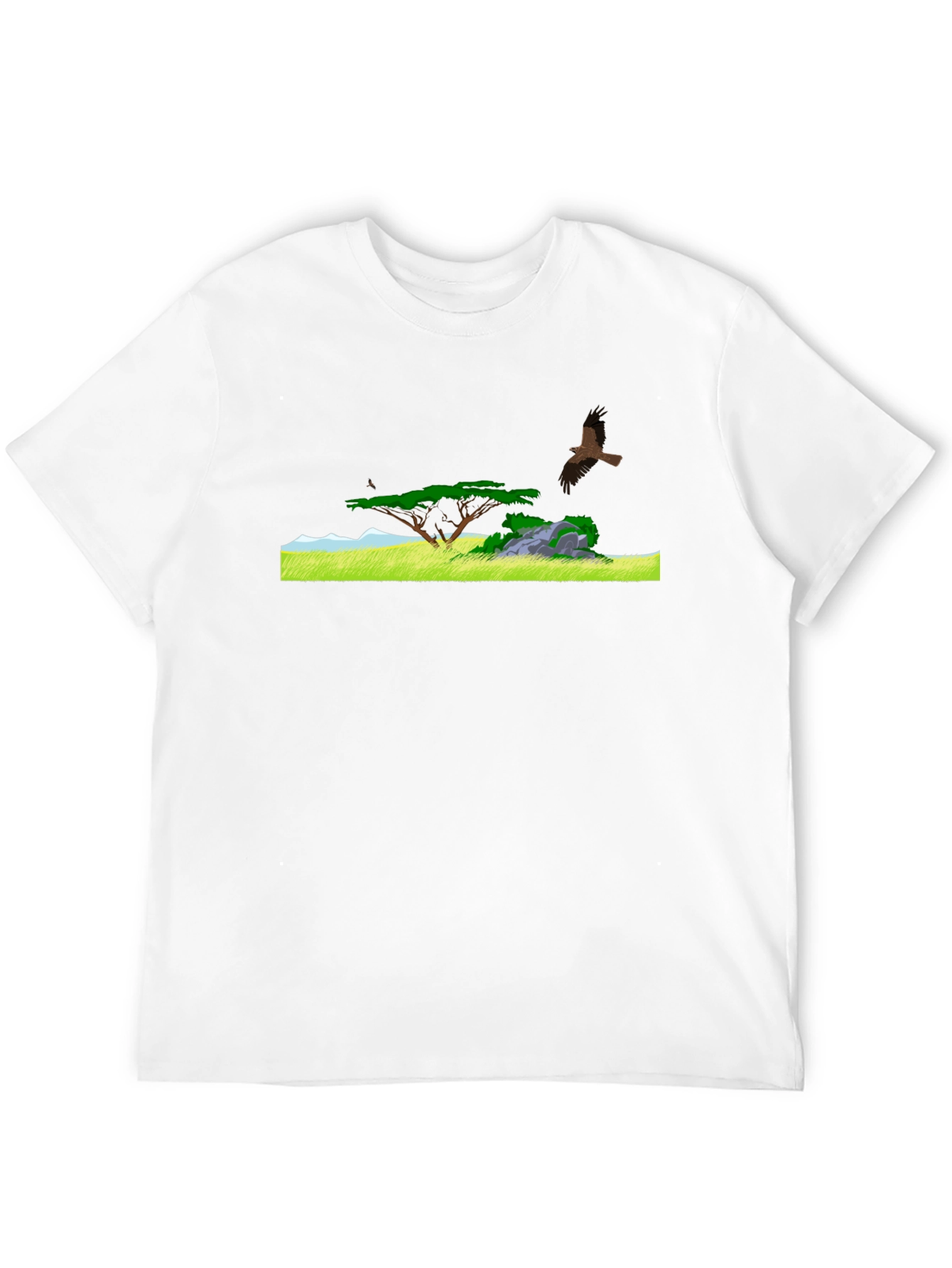 Nature Scene Graphic Tee - Black