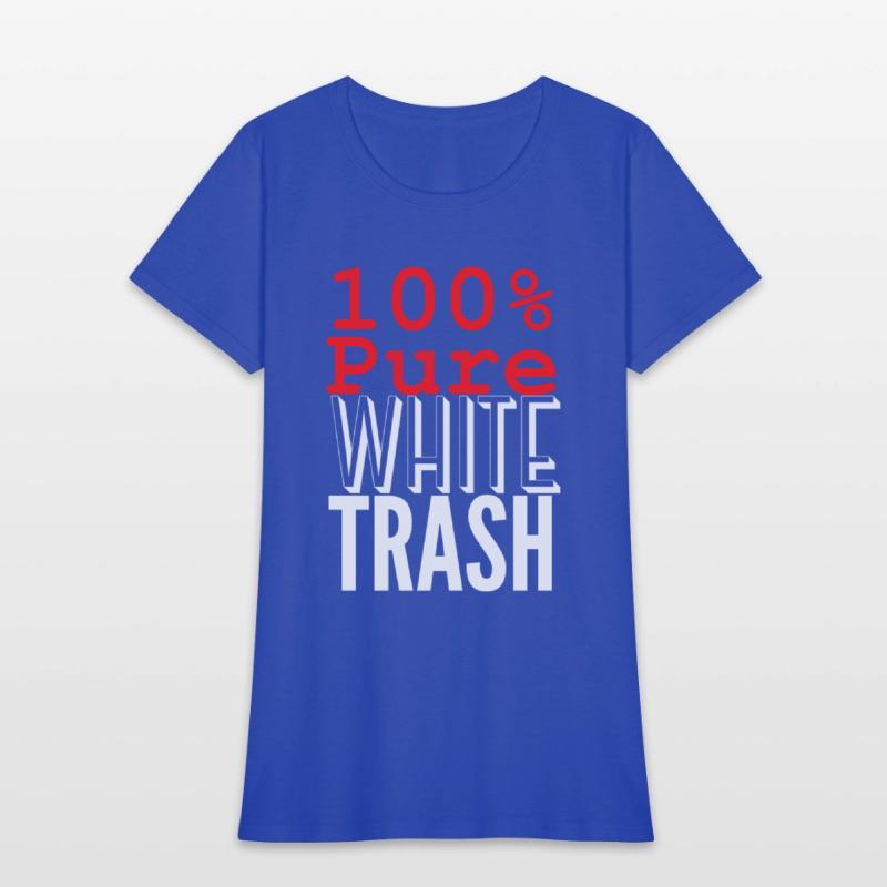 100 PURE WHITE TRASH (White on Black version)