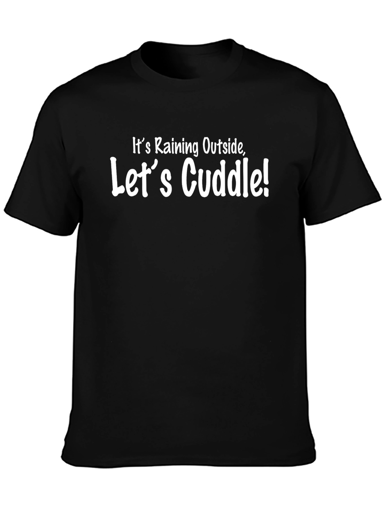 Rainy Day Cuddle Black T-Shirt