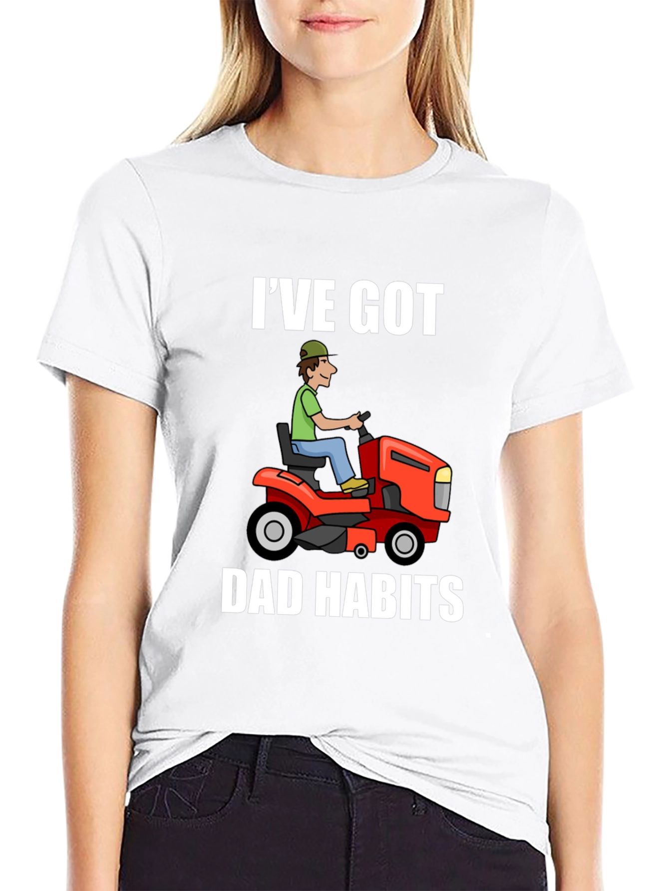 Dad Habits T-Shirt: Lawn Mower Graphic Tee