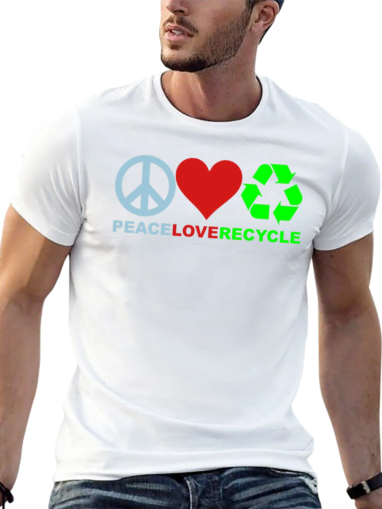 Peace Love Recycle Graphic Tee