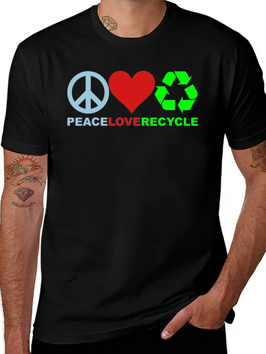 Peace Love Recycle Graphic Tee