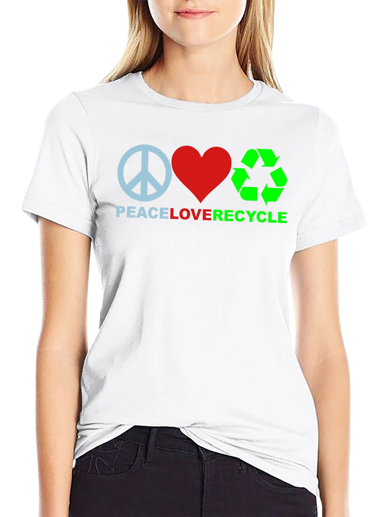 Peace Love Recycle Graphic Tee