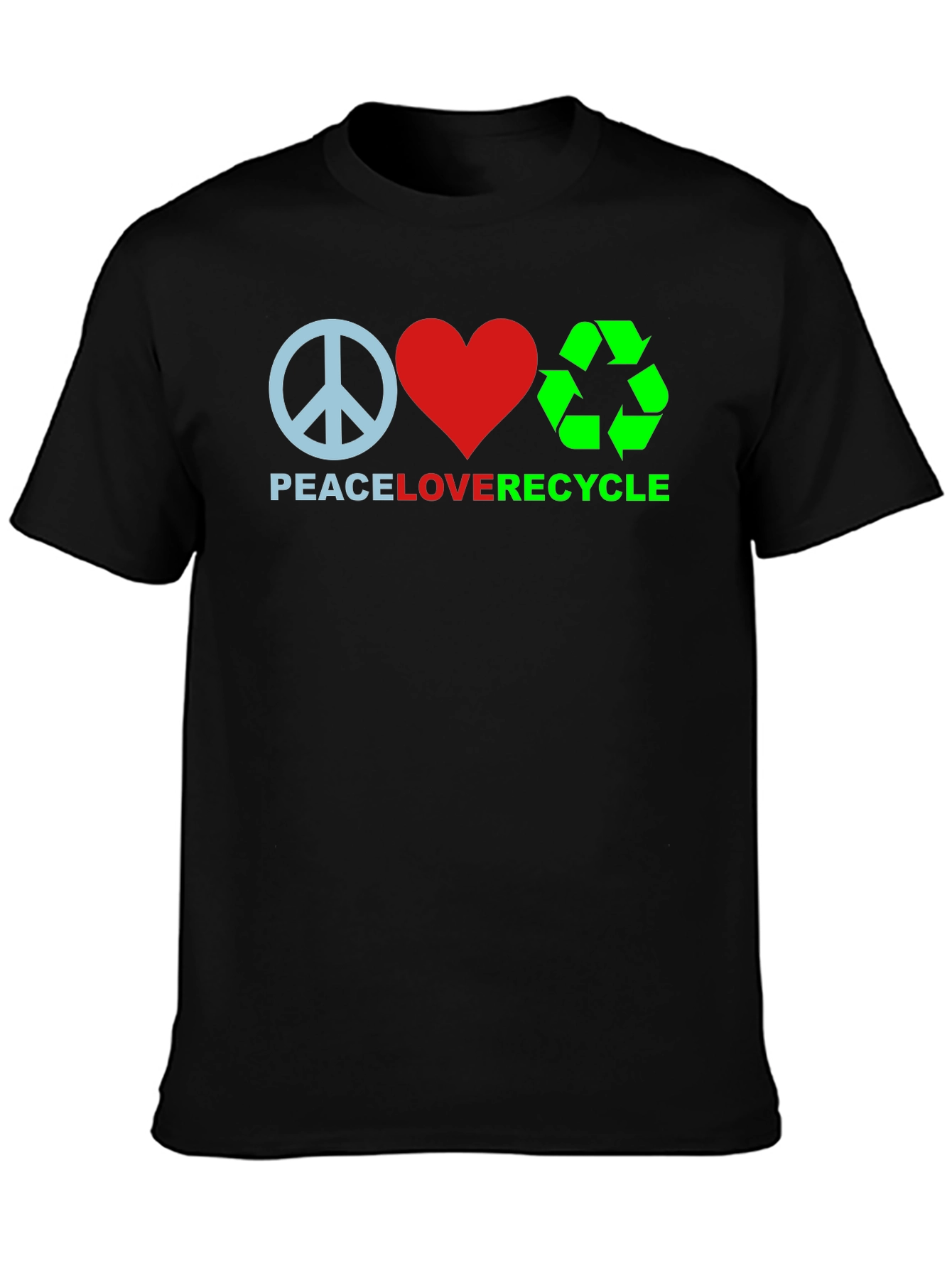 Peace Love Recycle Graphic Tee