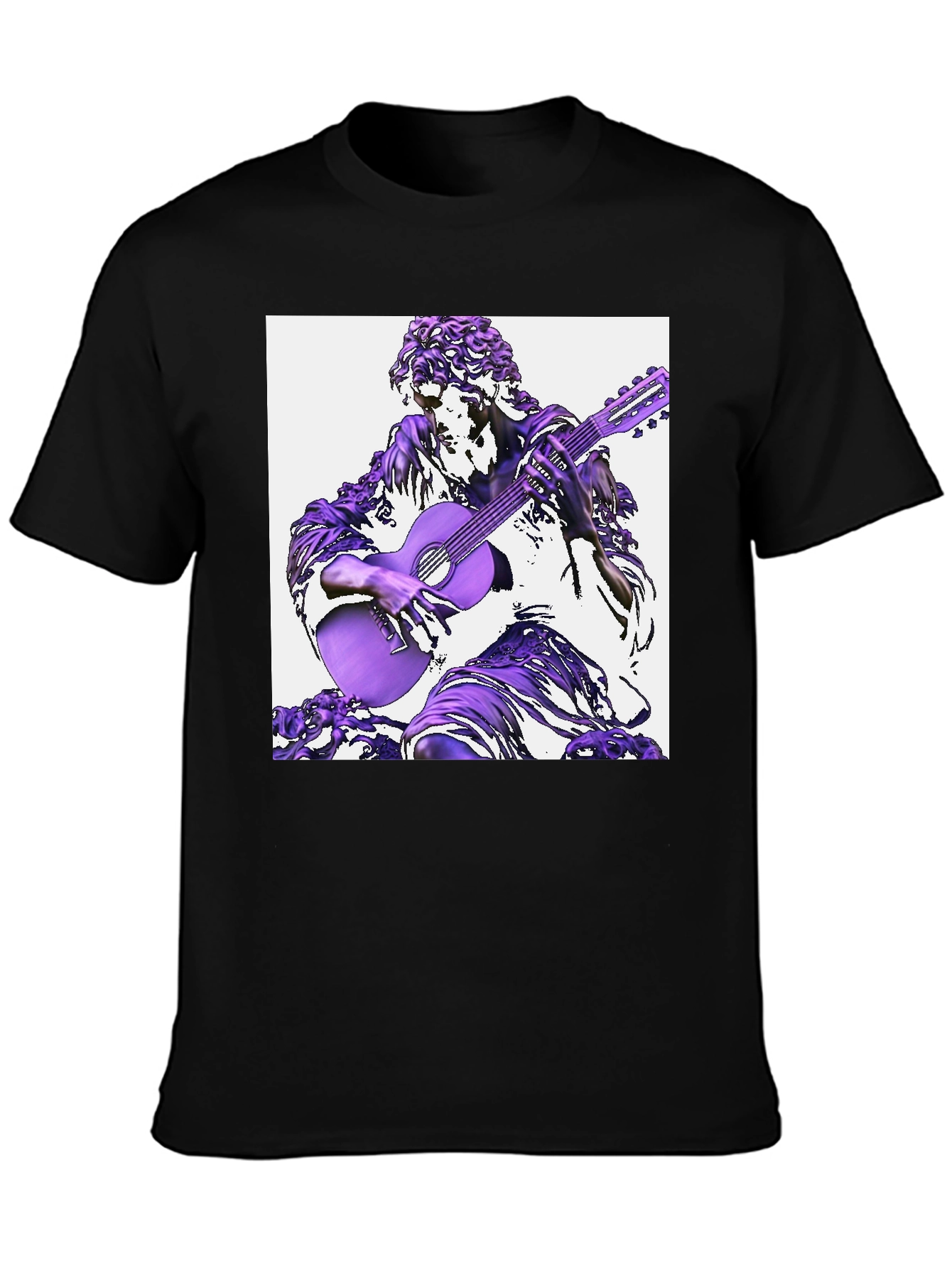 Statue Musician Black T-Shirt