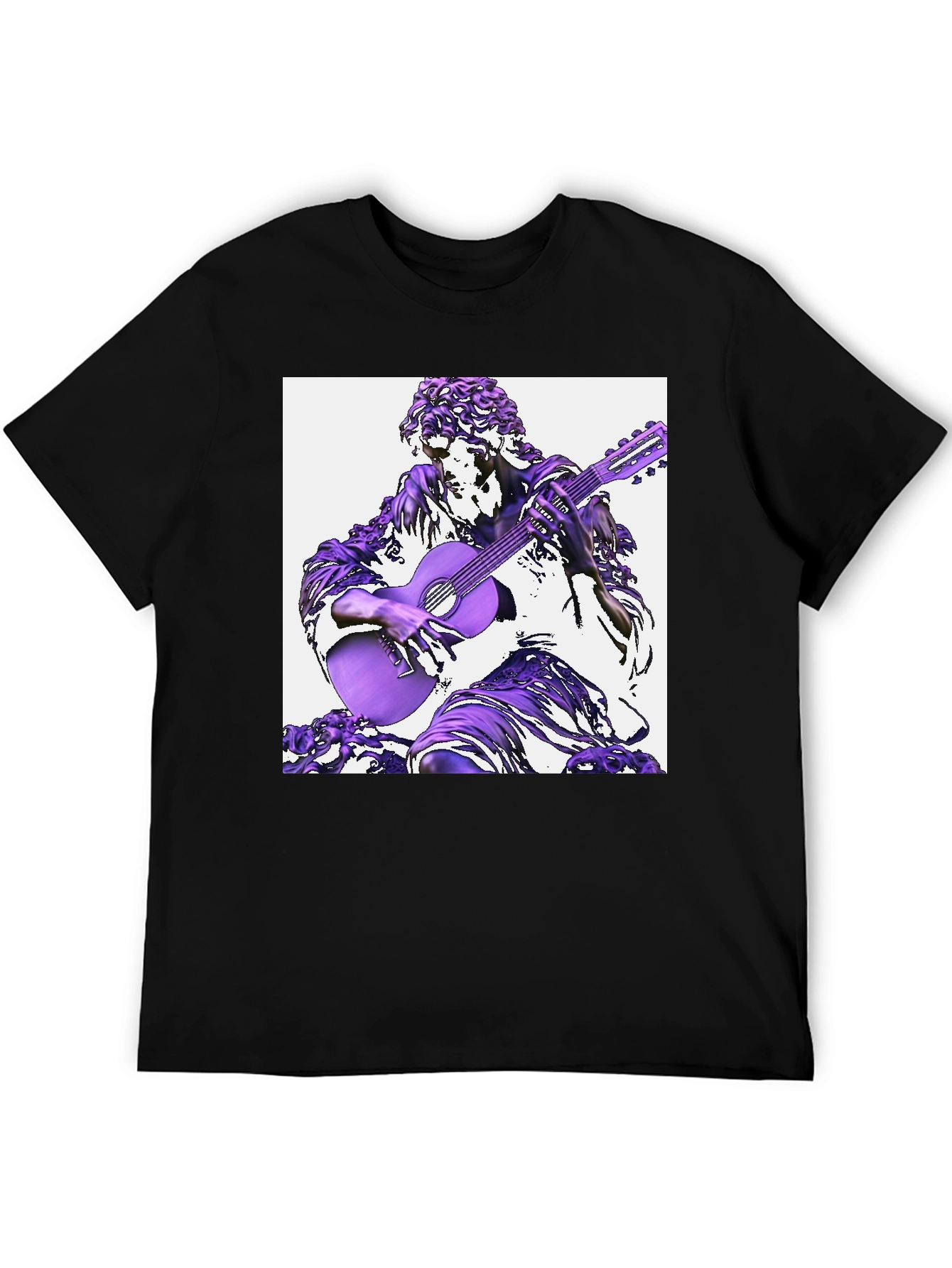 Statue Musician Black T-Shirt