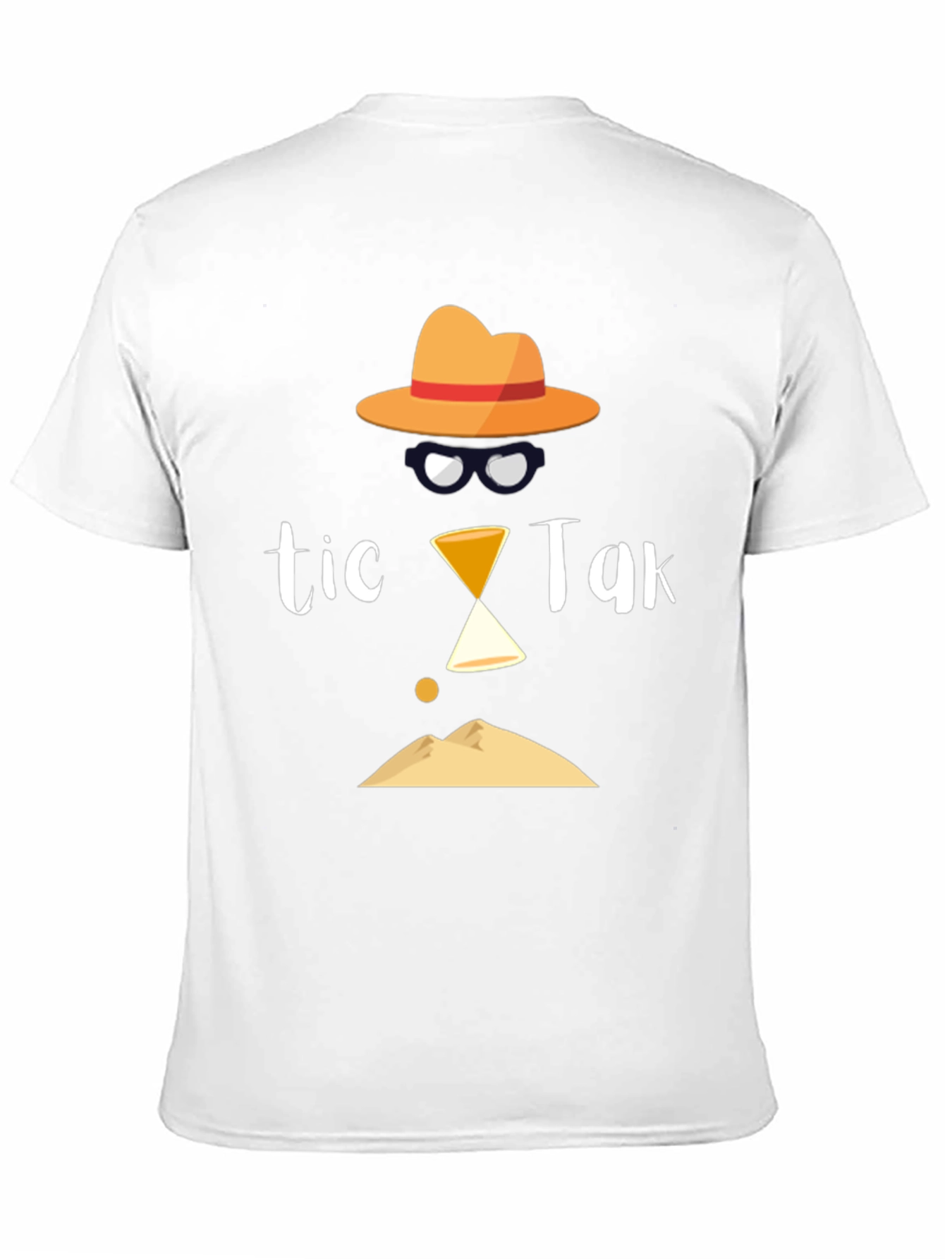 Tic Tak Design Mens Black T-Shirt
