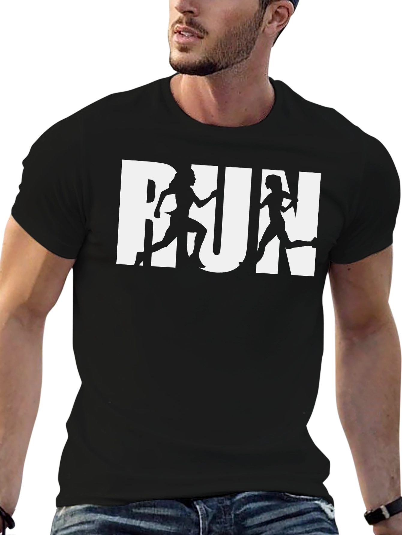 Womens Run Silhouette Graphic Tee