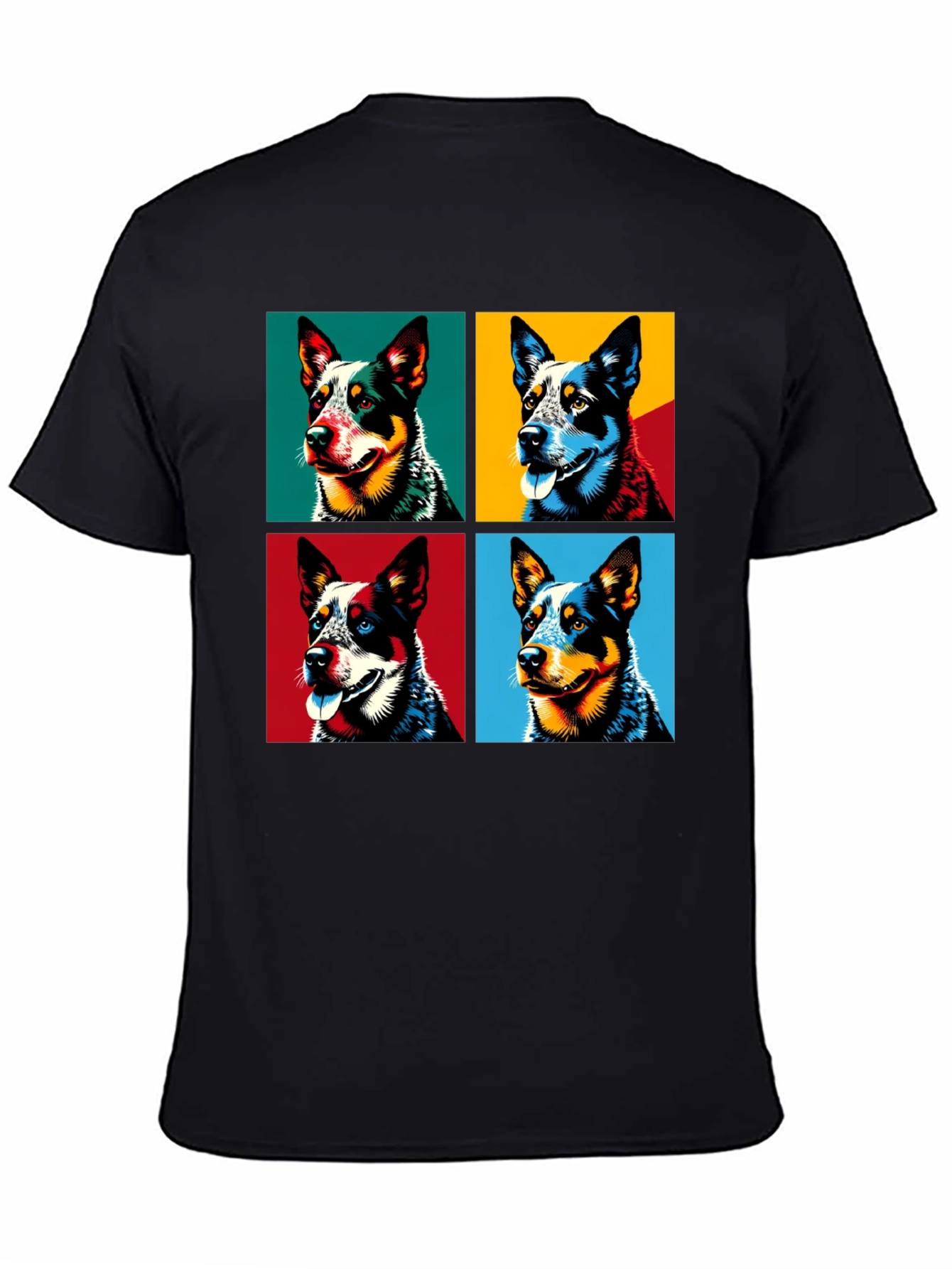 Dog Portrait Pop Art Graphic T-Shirt - Mens