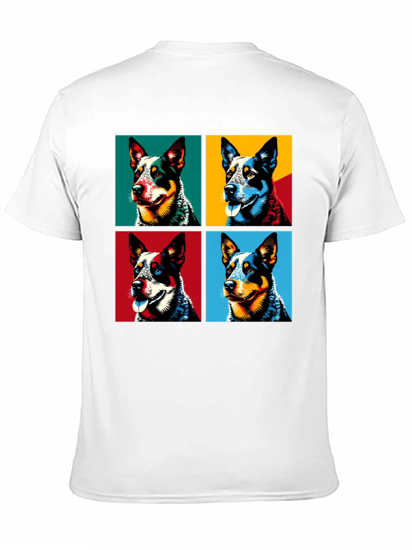 Dog Portrait Pop Art Graphic T-Shirt - Mens