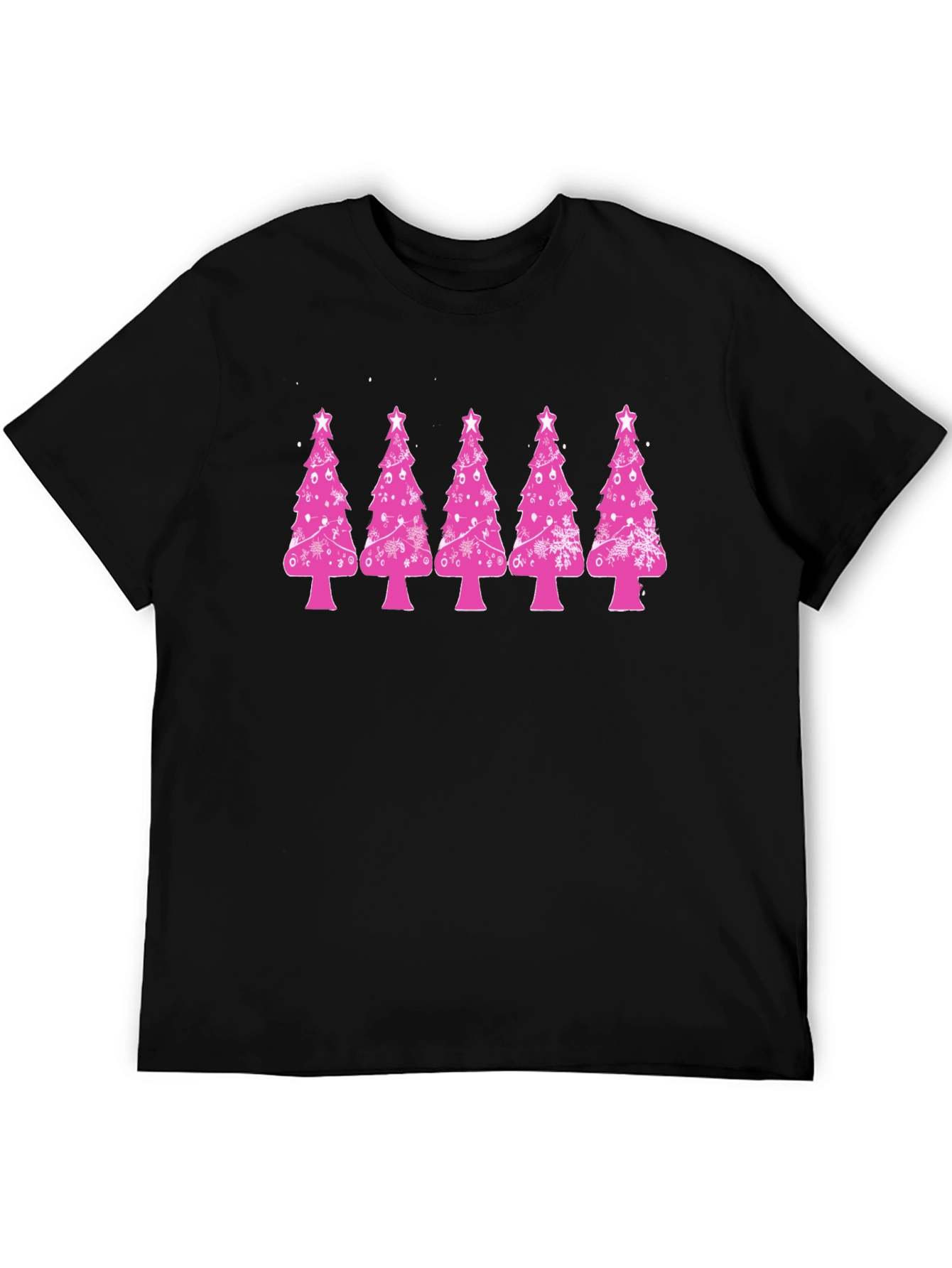 Festive Pink Christmas Tree T-Shirt