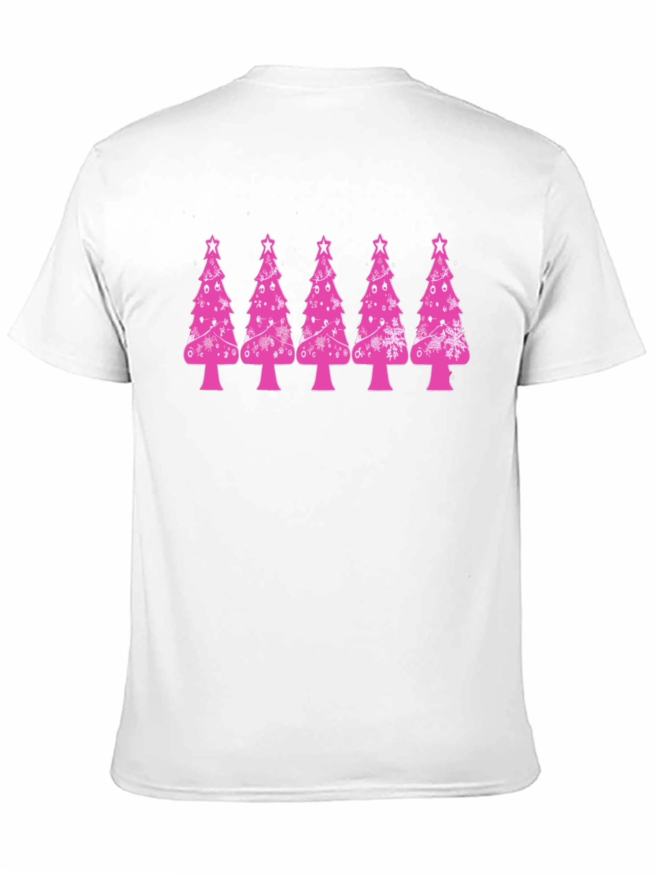 Festive Pink Christmas Tree T-Shirt