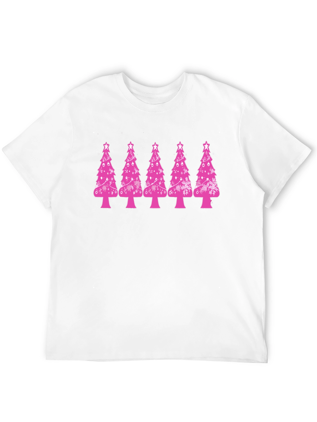 Festive Pink Christmas Tree T-Shirt