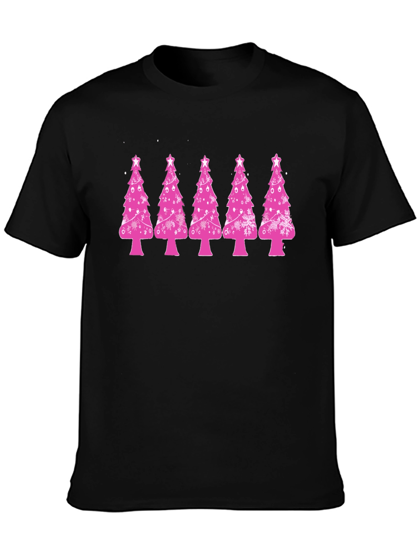 Festive Pink Christmas Tree T-Shirt