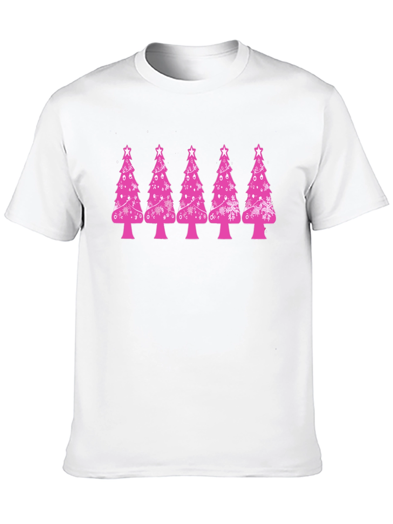 Festive Pink Christmas Tree T-Shirt