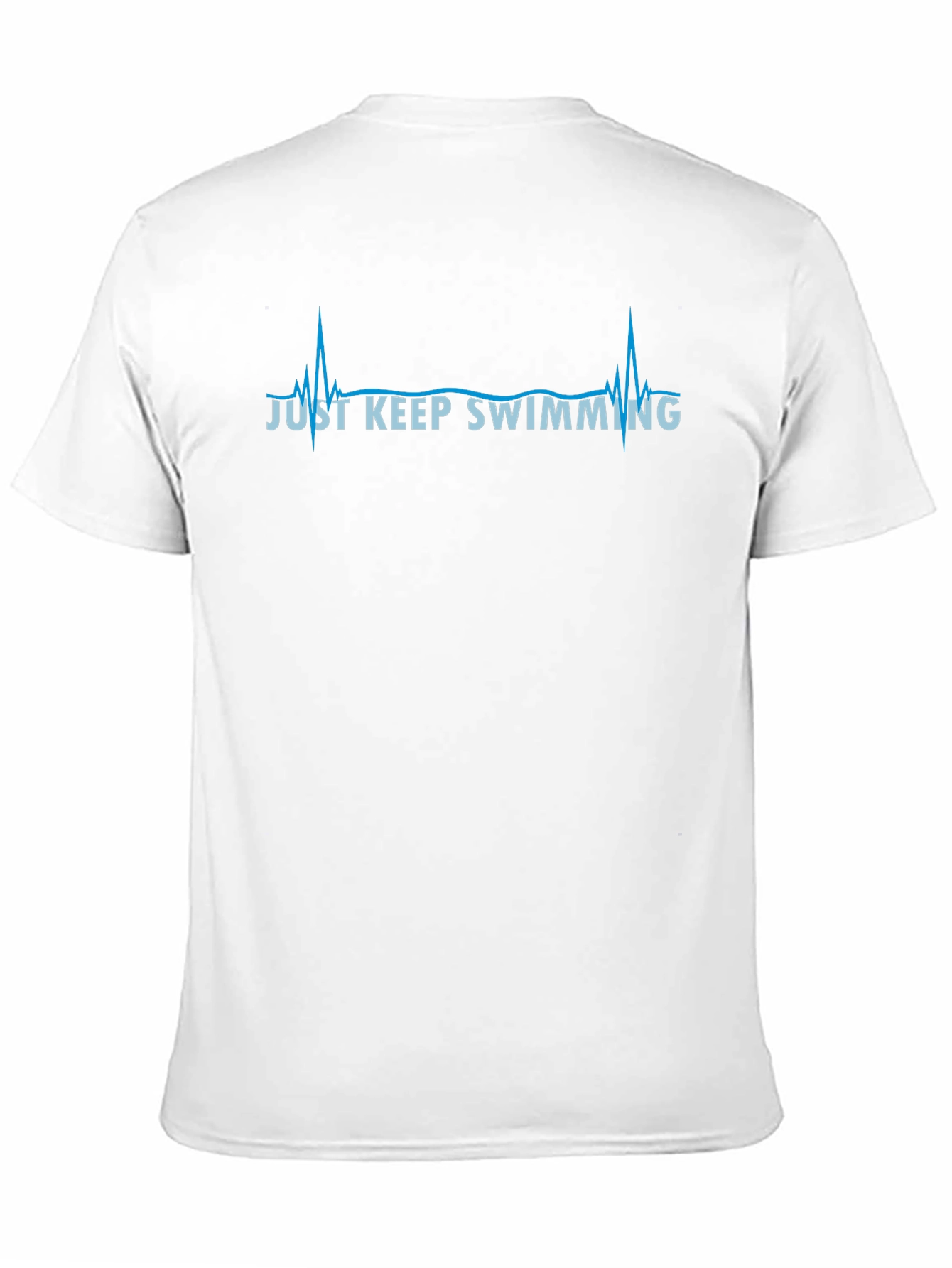 Just Keep Swimming Heartbeat Graphic Tee - Black