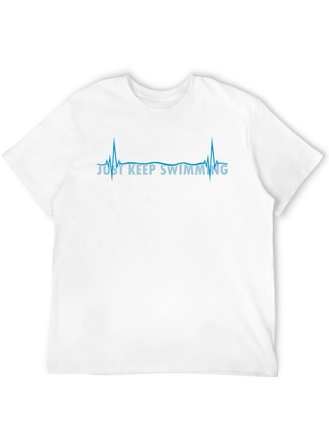 Just Keep Swimming Heartbeat Graphic Tee - Black